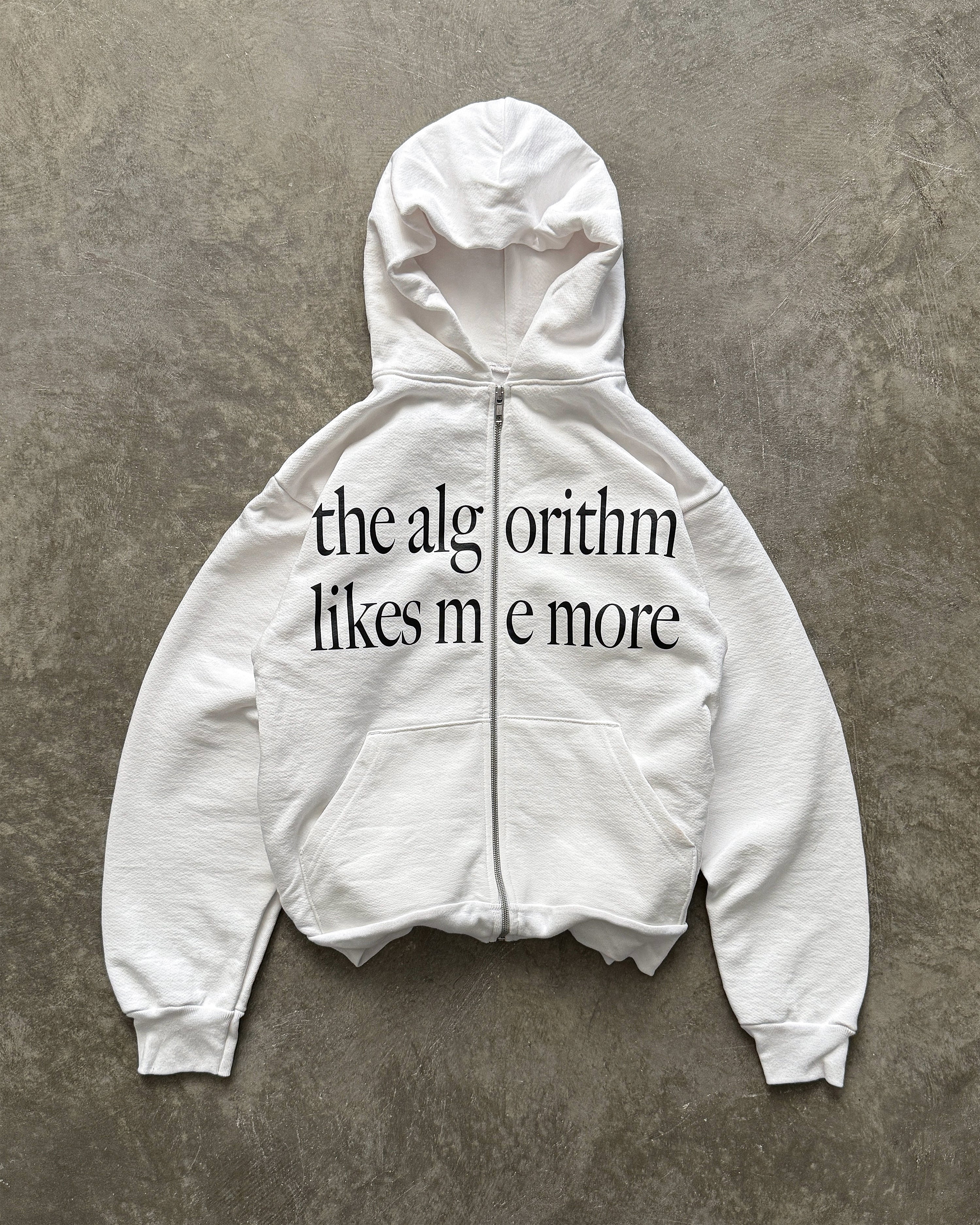 "ALGORITHM" ZIP UP HOODIE