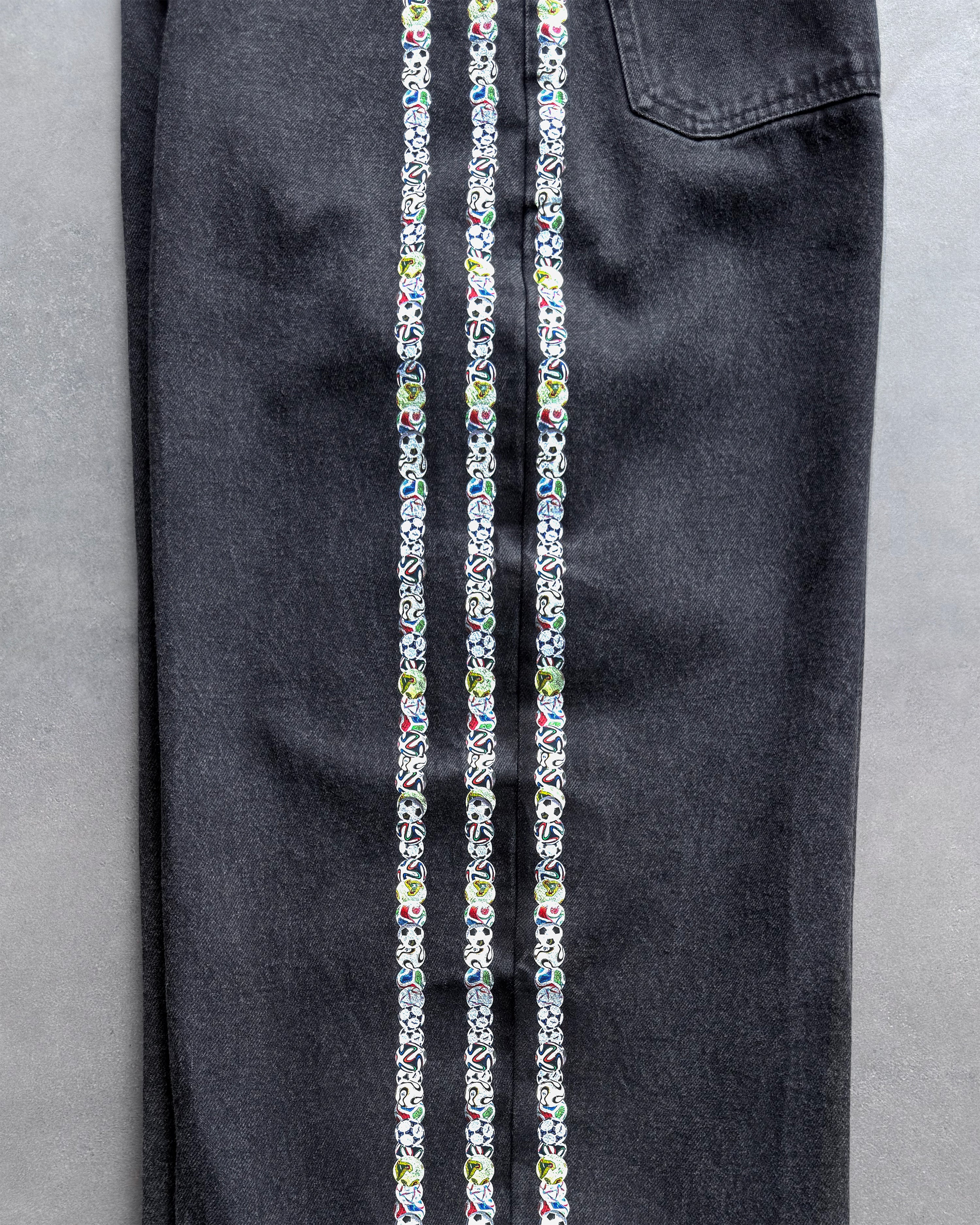 WORLD CUP “STRIPES” BLACK DENIM