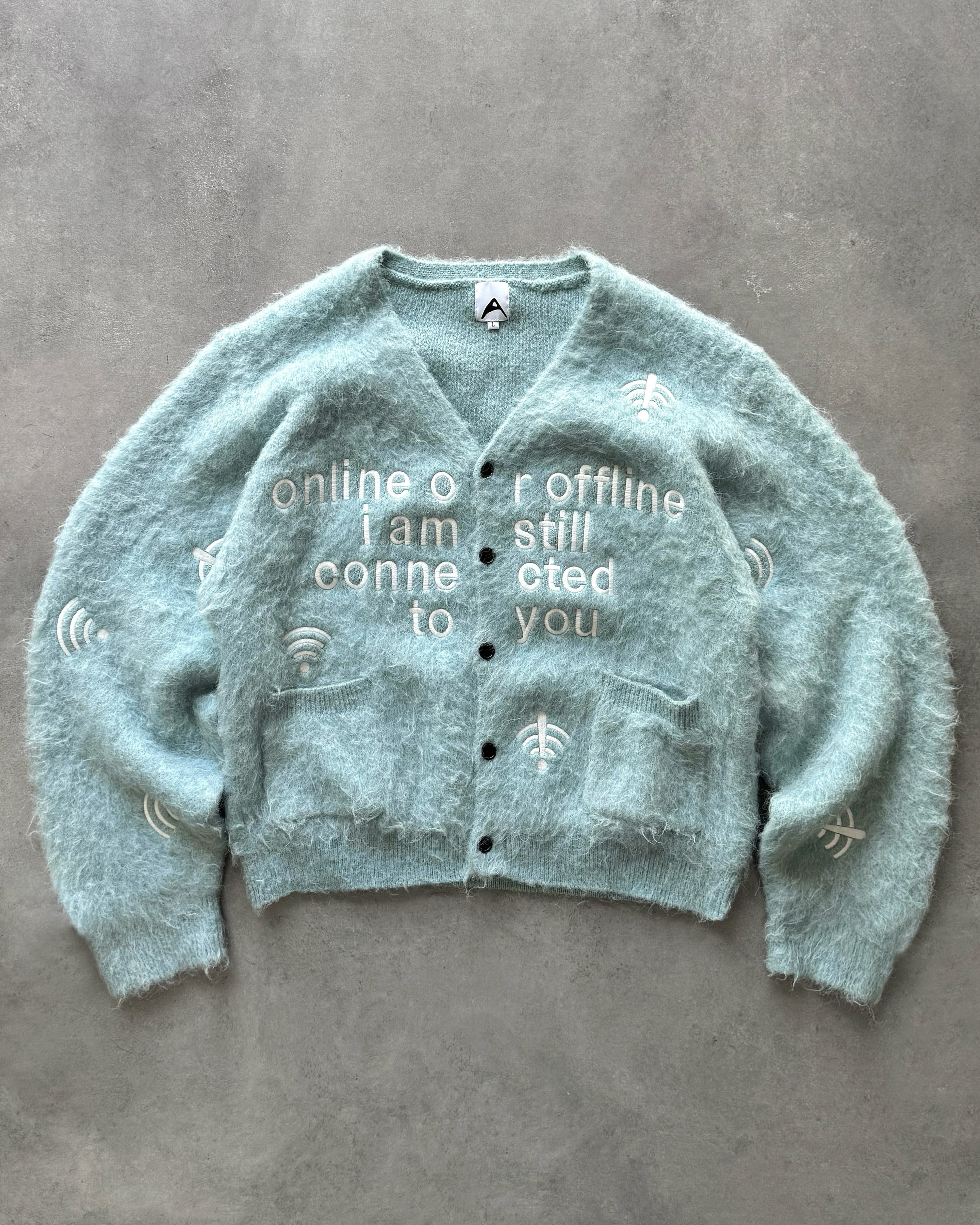 "ONLINE OR OFFLINE" CARDIGAN