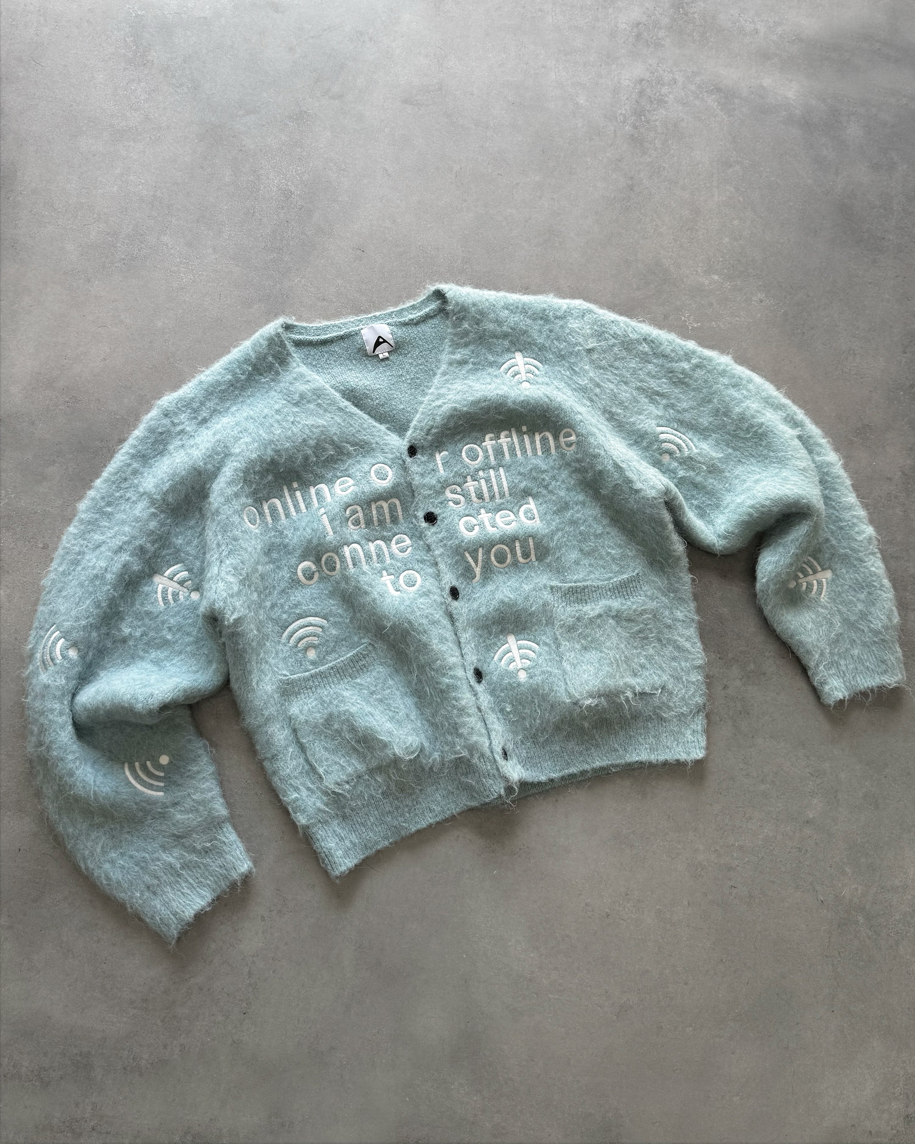 "ONLINE OR OFFLINE" CARDIGAN