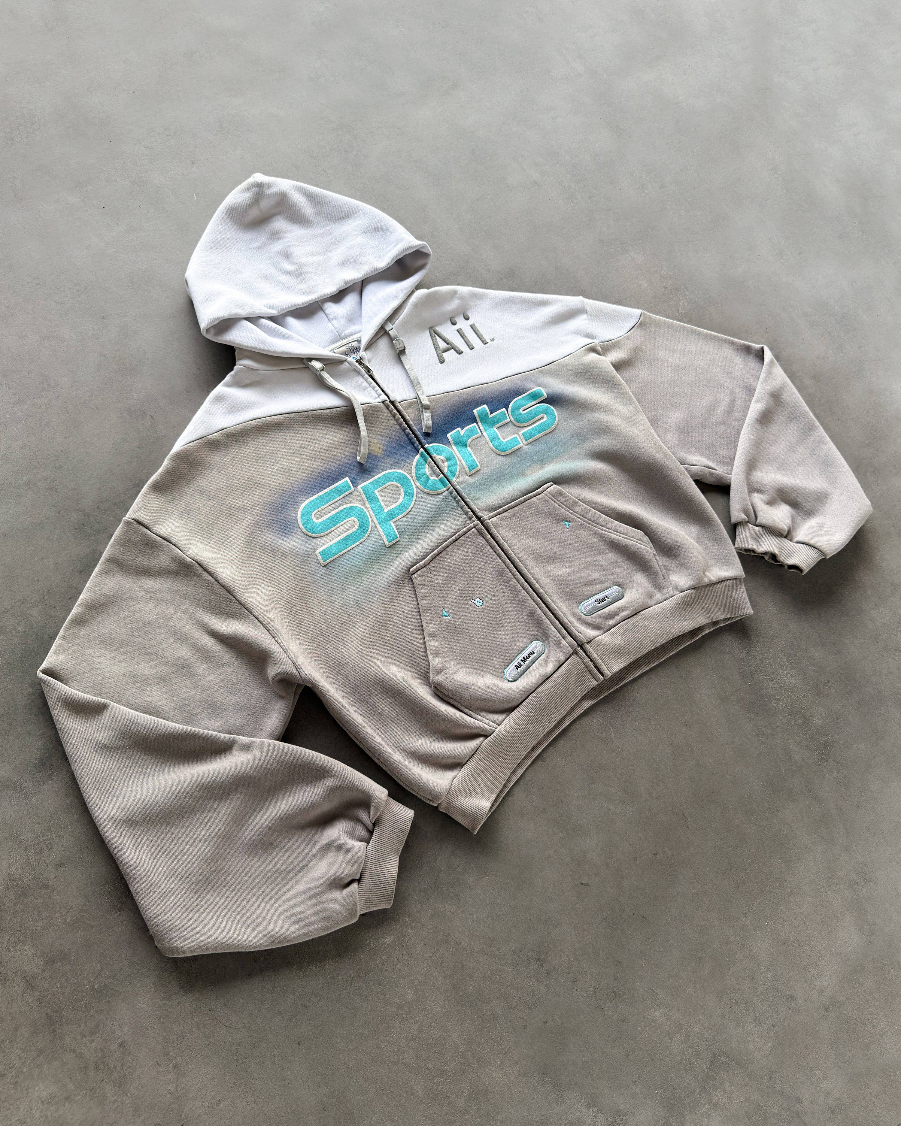 "SPORTS" ZIP-UP HOODIE