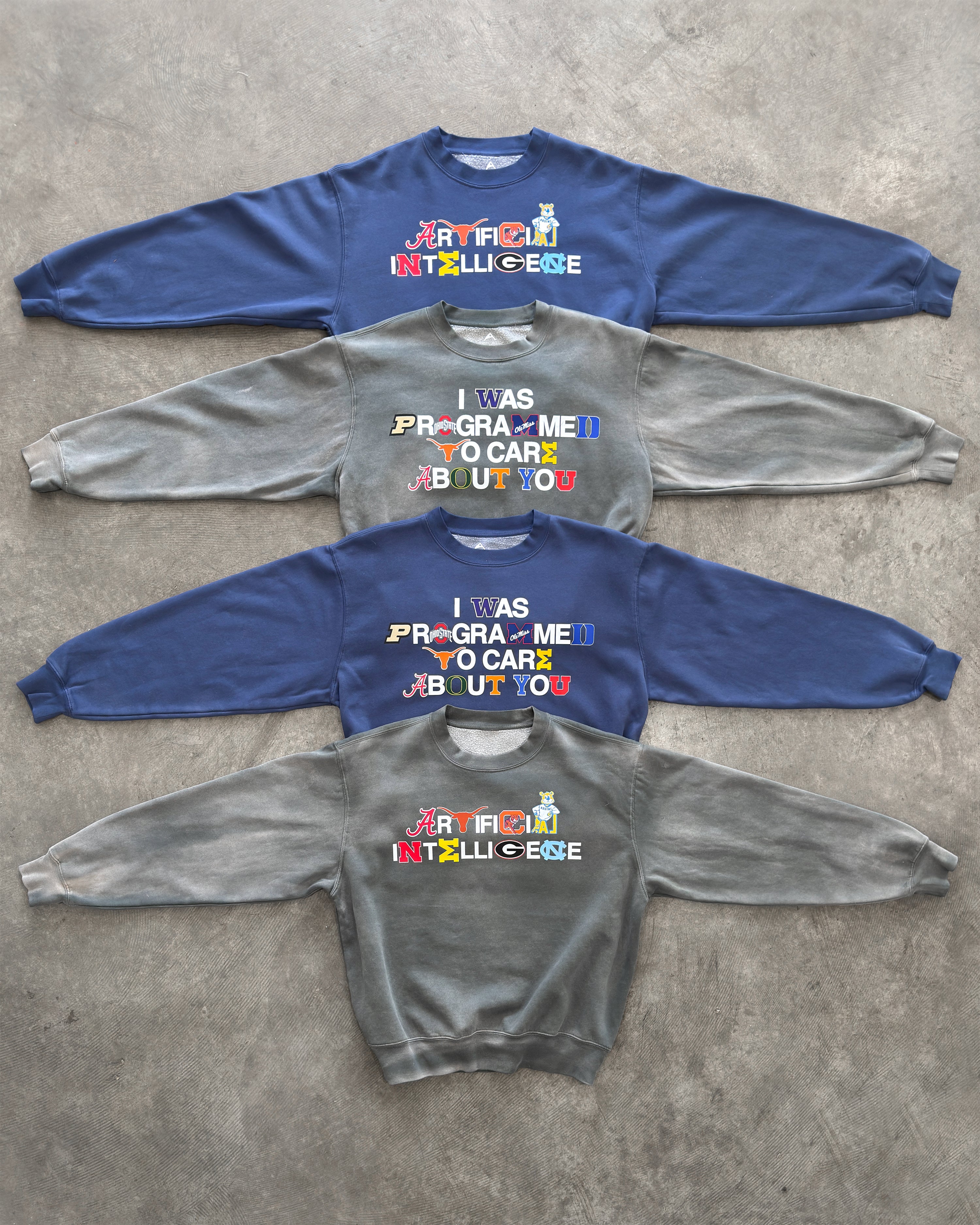 "ARTIFICIAL INTELLIGENCE" COLLEGE CREWNECK SWEATSHIRT