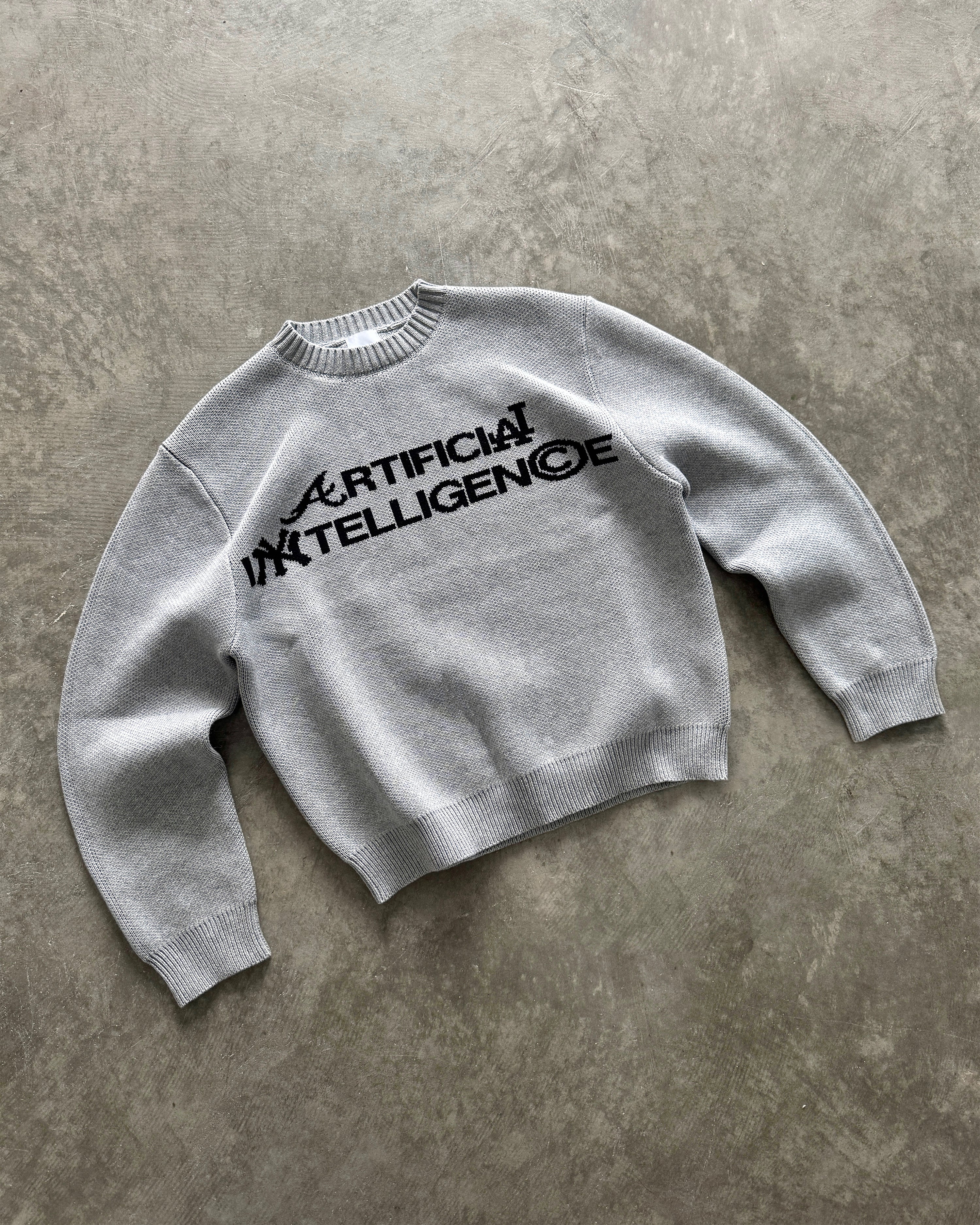 "ARTIFICIAL INTELLIGENCE" KNIT SWEATER