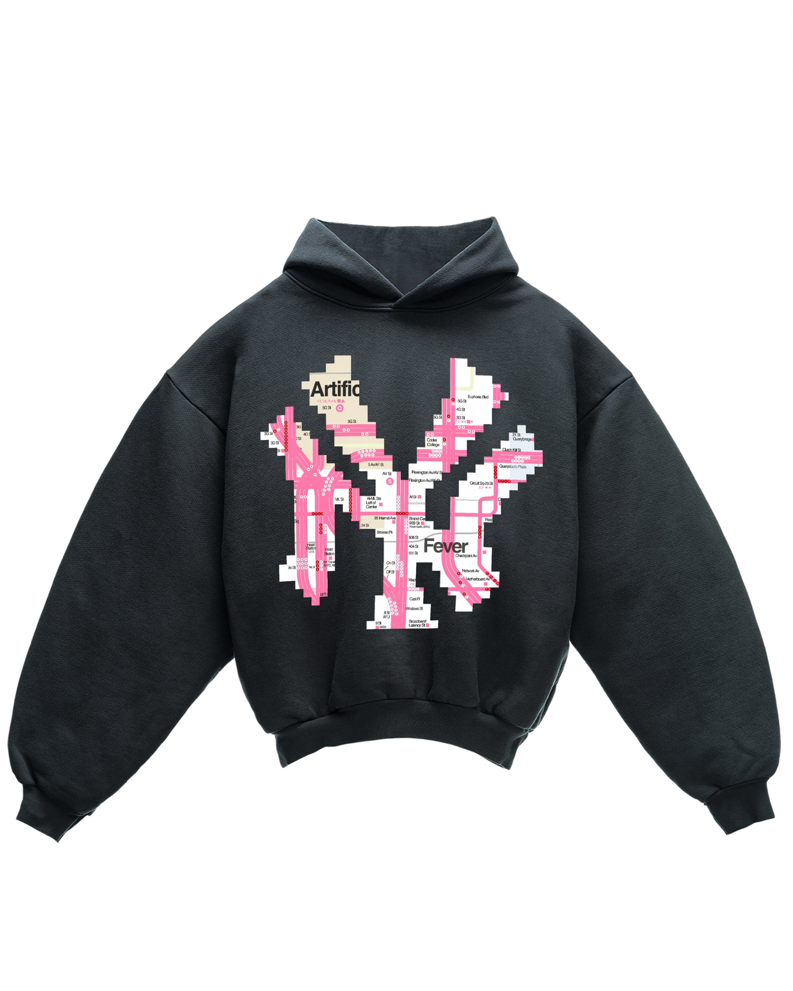 "NY" SUBWAY HOODIE (PINK VARIANT)