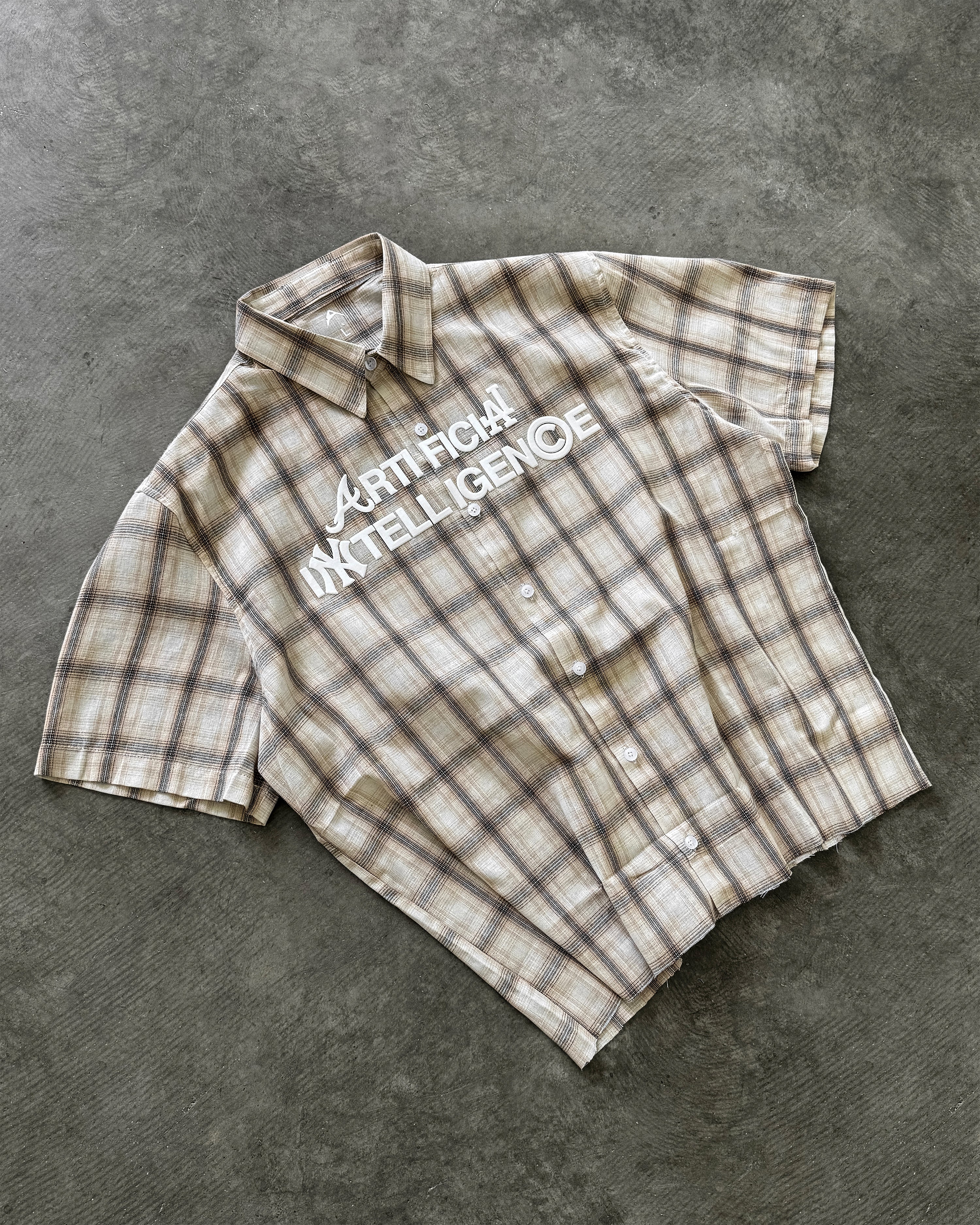 "ARTIFICIAL INTELLIGENCE" BUTTON-UP SHIRT