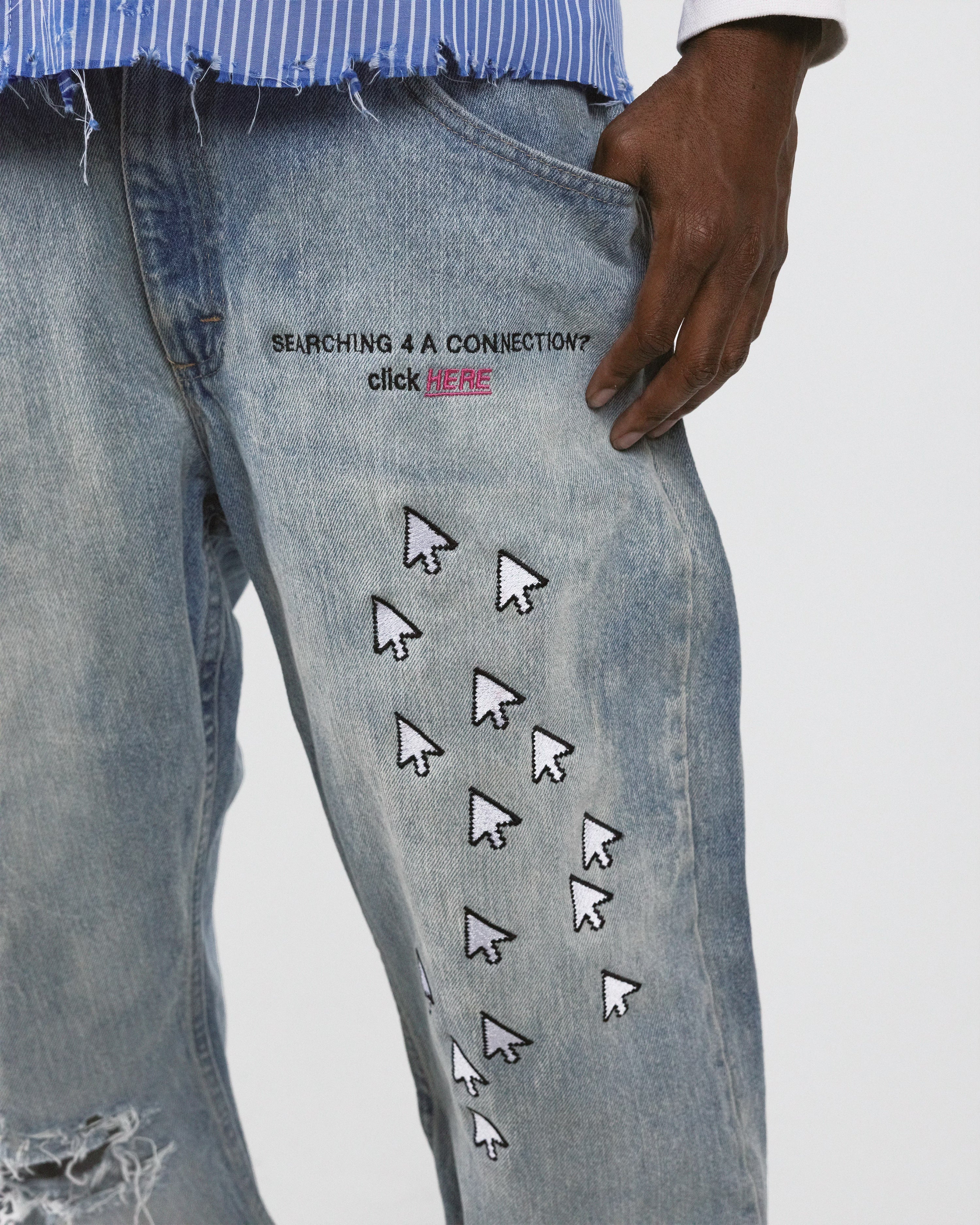 "CLICK HERE" JEANS