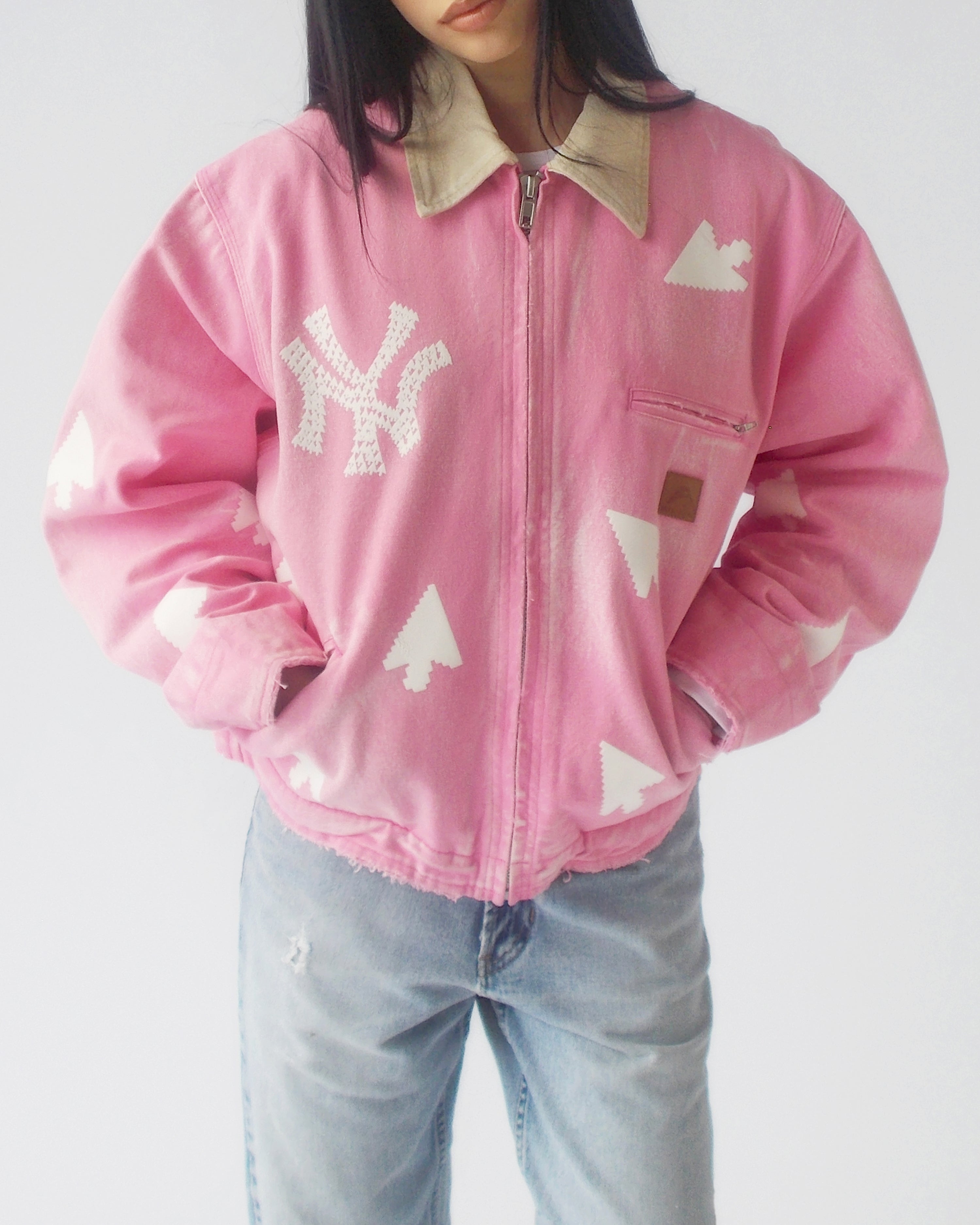 "NY" FADED PINK WORK JACKET