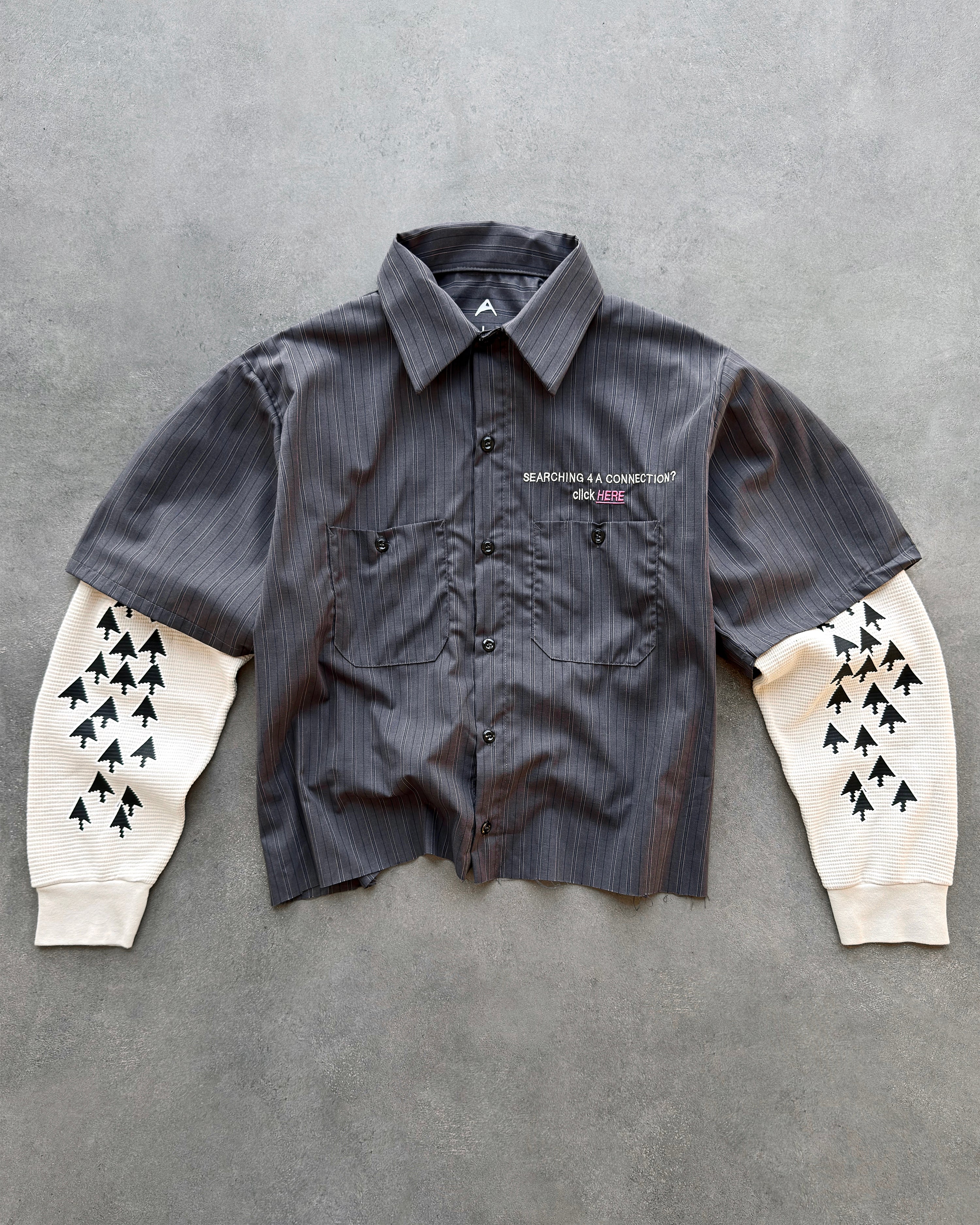 "CLICK HERE" MIDNIGHT/PINK WORK SHIRT