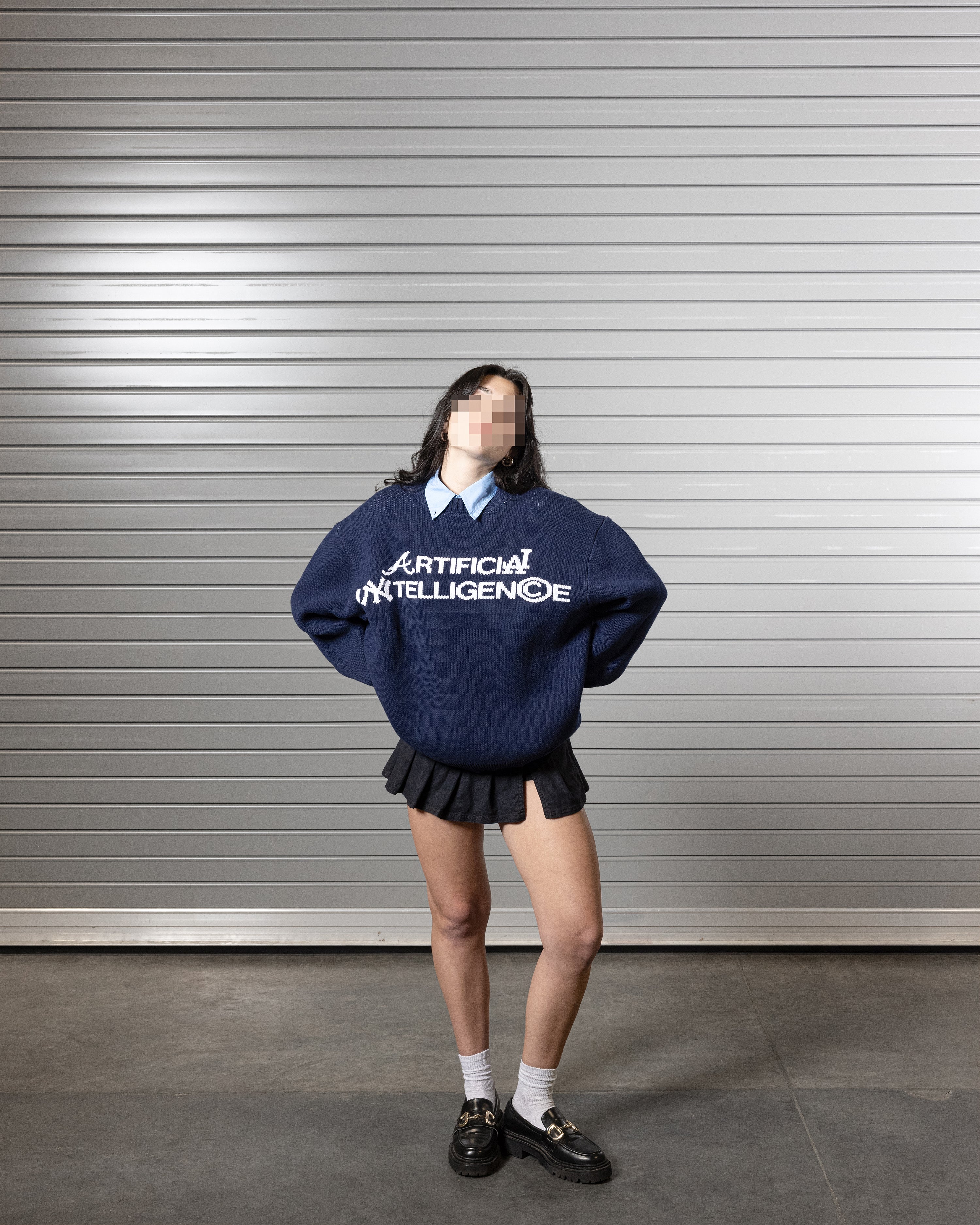 "ARTIFICIAL INTELLIGENCE" KNIT SWEATER