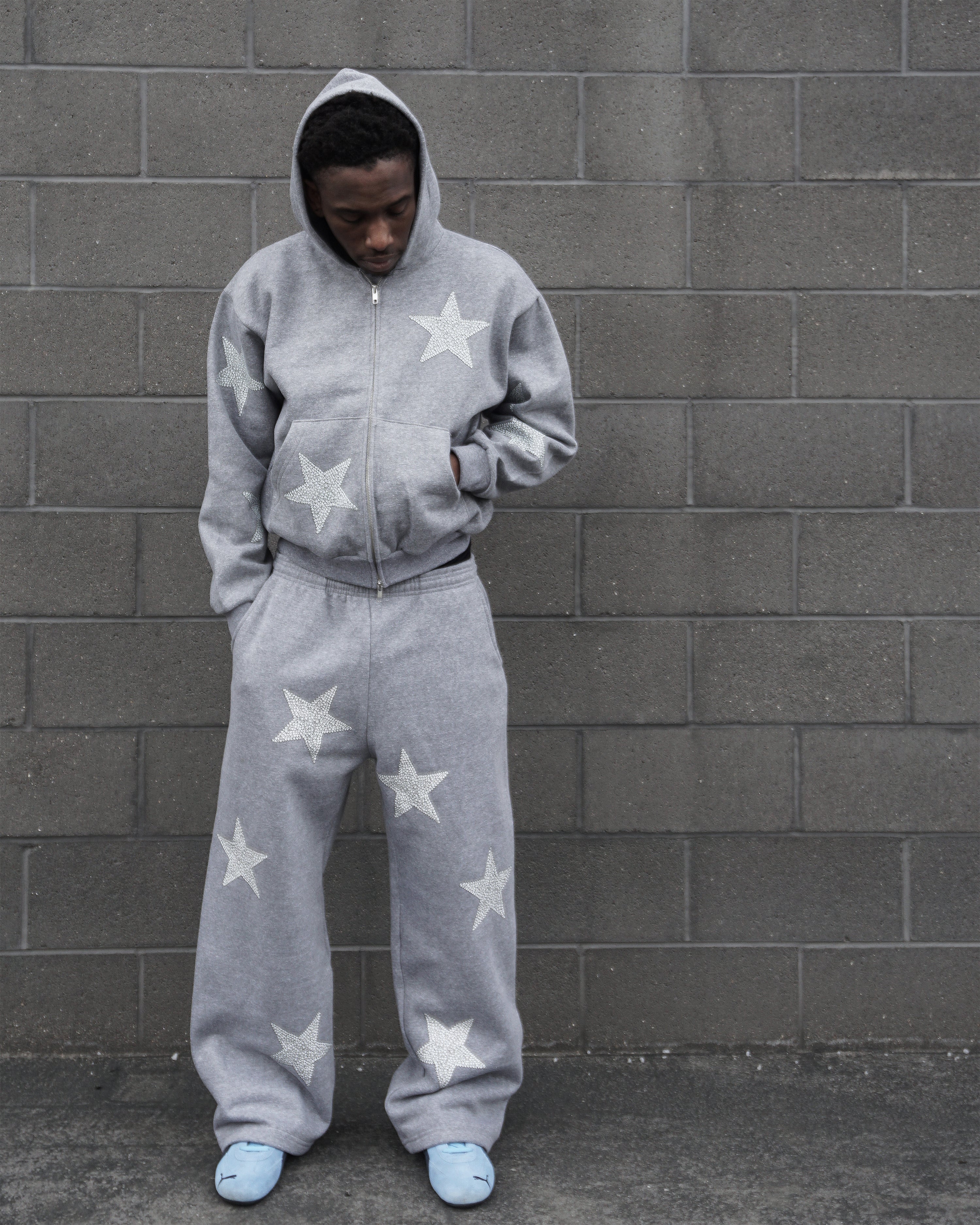 "STAR" DOUBLE ZIP HOODIE
