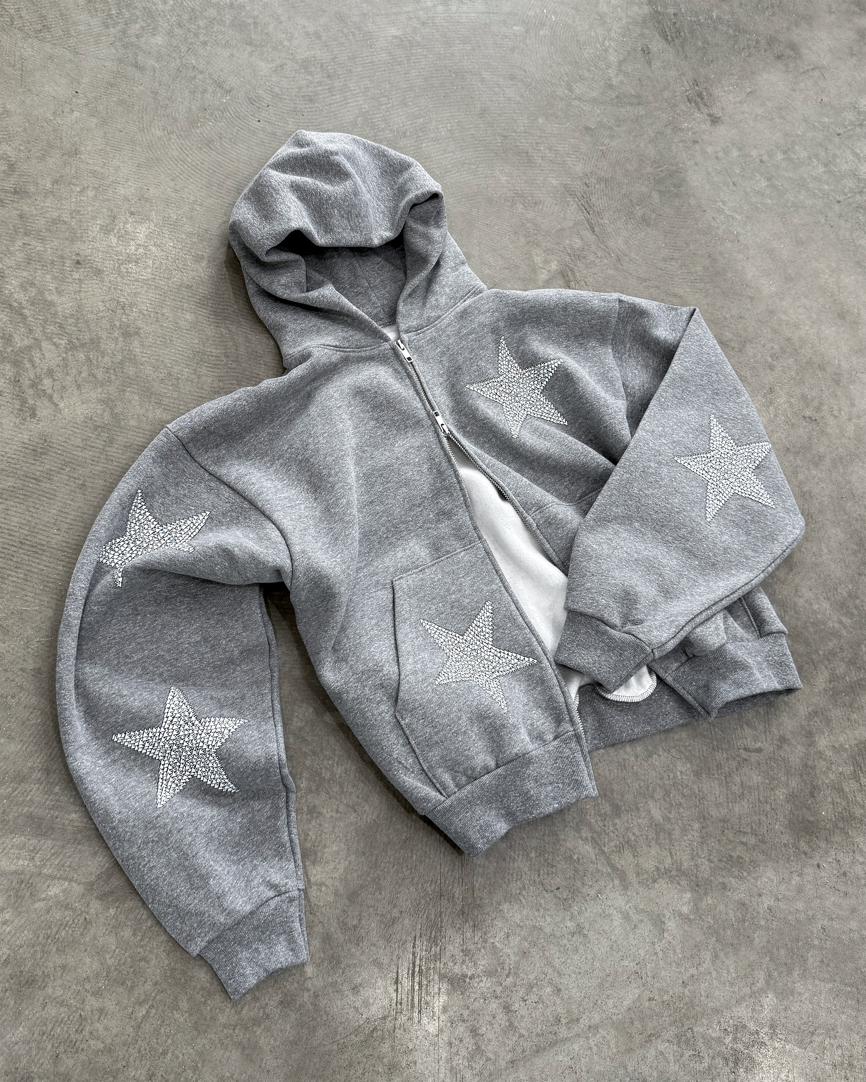 "STAR" DOUBLE ZIP HOODIE