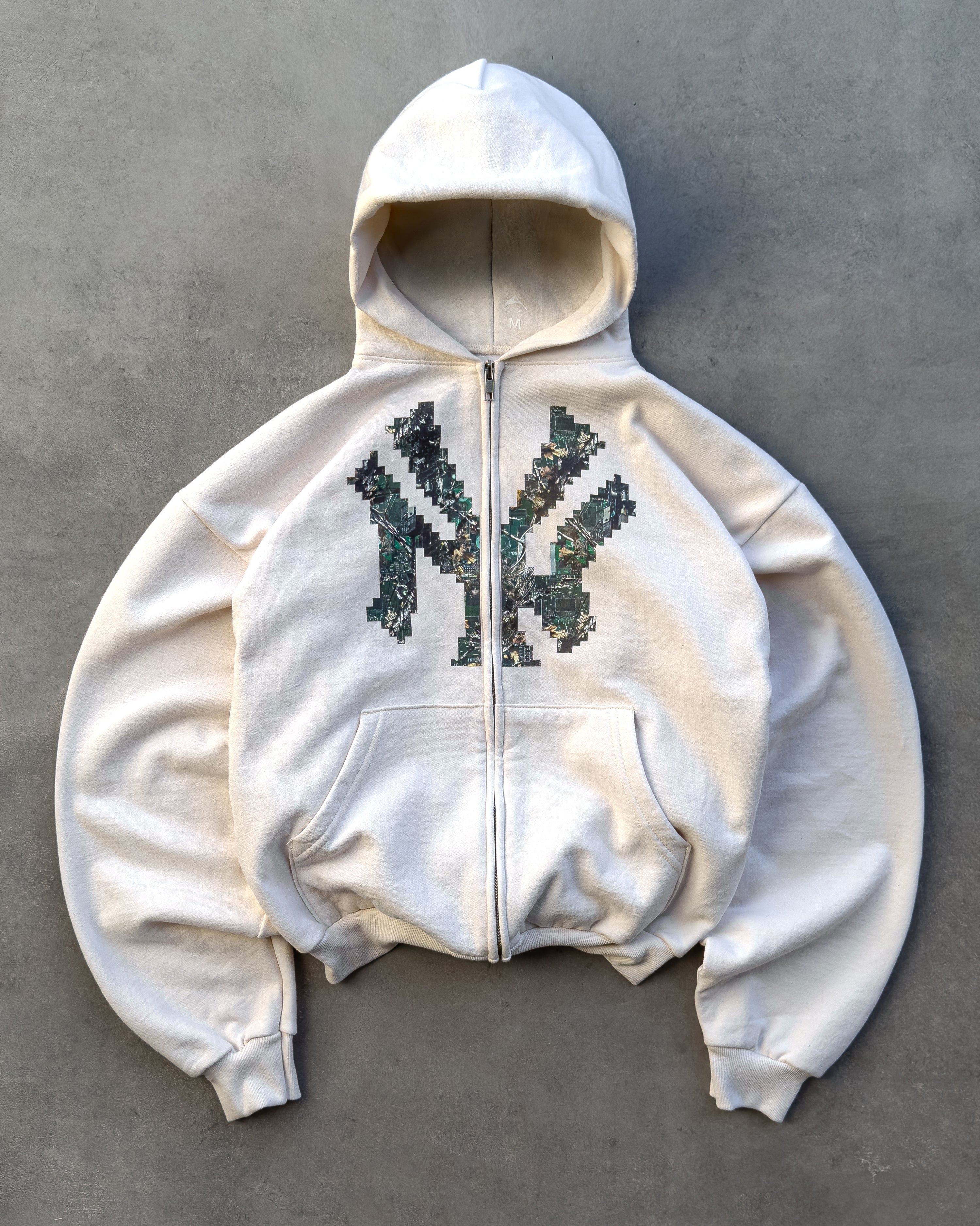 DOVE “NY” TECH CAMO ZIP-UP HOODIE