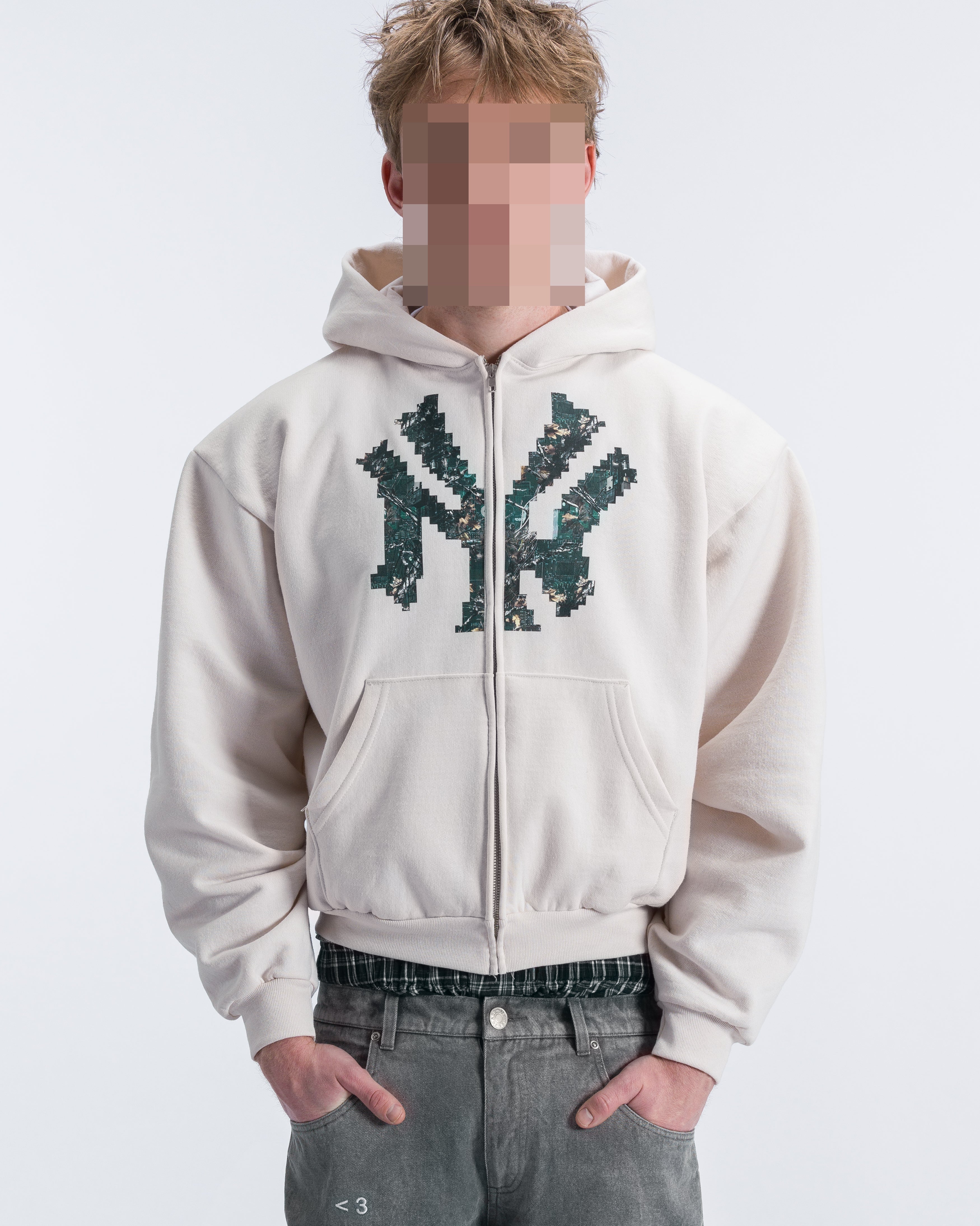 DOVE “NY” TECH CAMO ZIP-UP HOODIE
