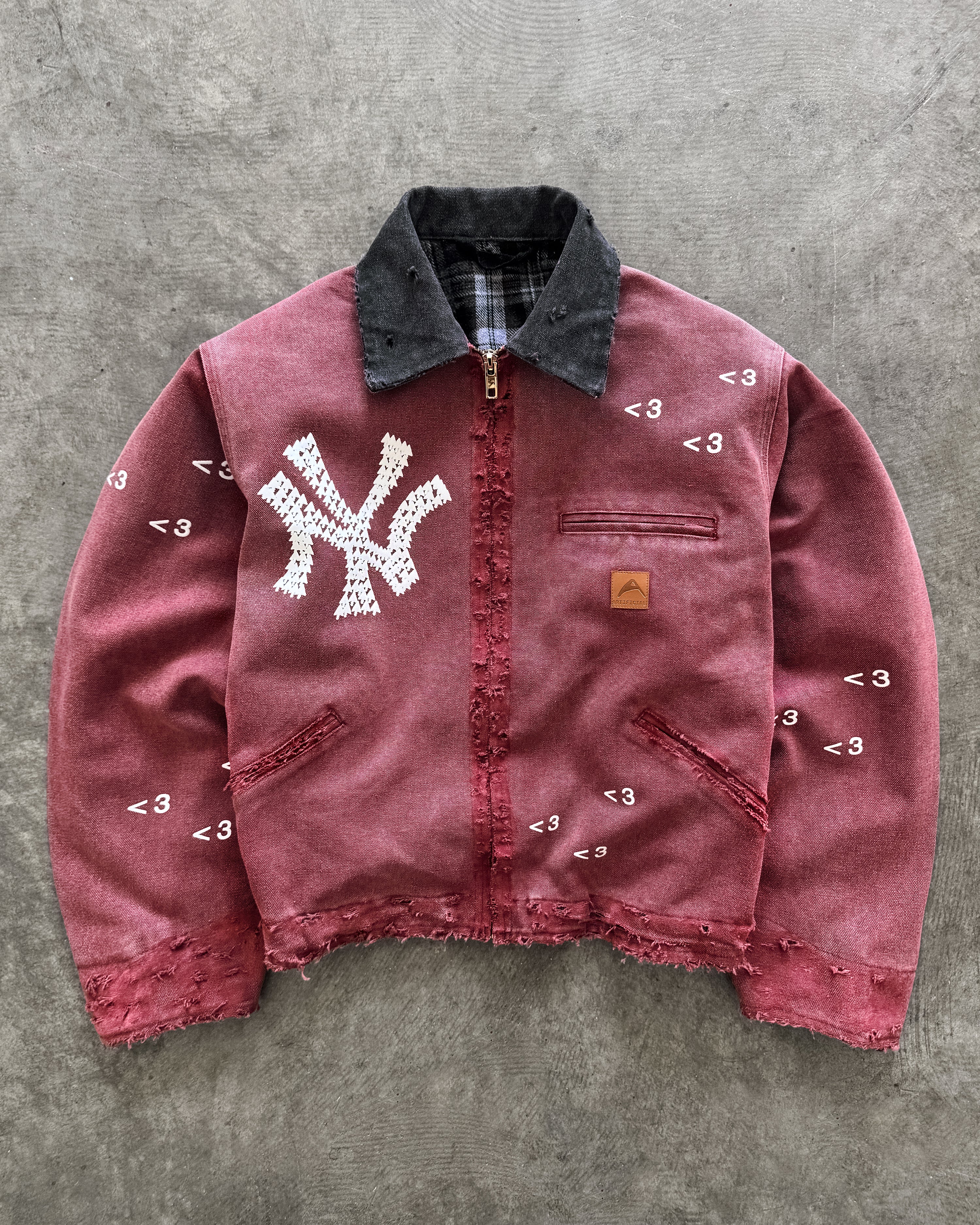 "NY" FADED CRIMSON WORK JACKET