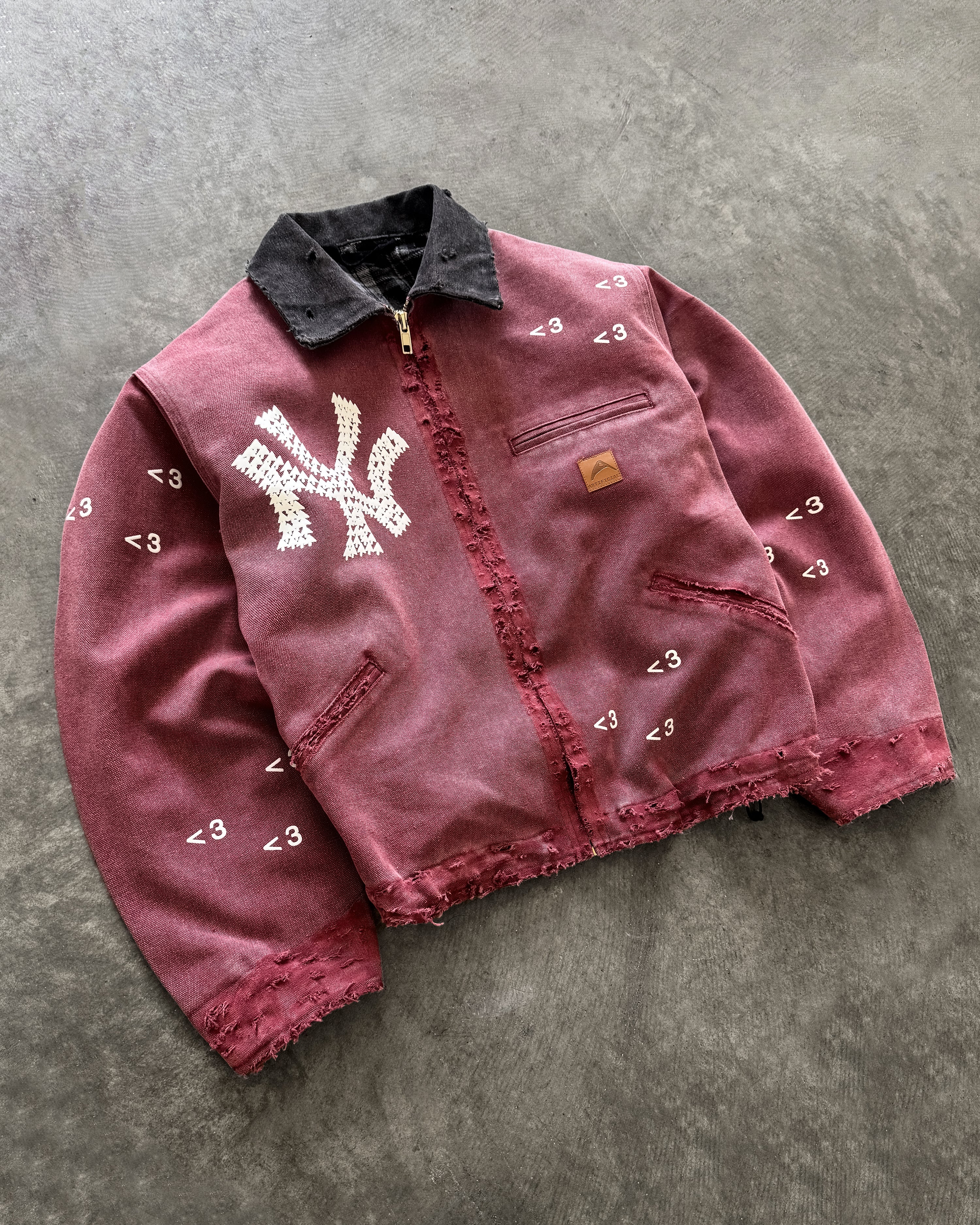 "NY" FADED CRIMSON WORK JACKET