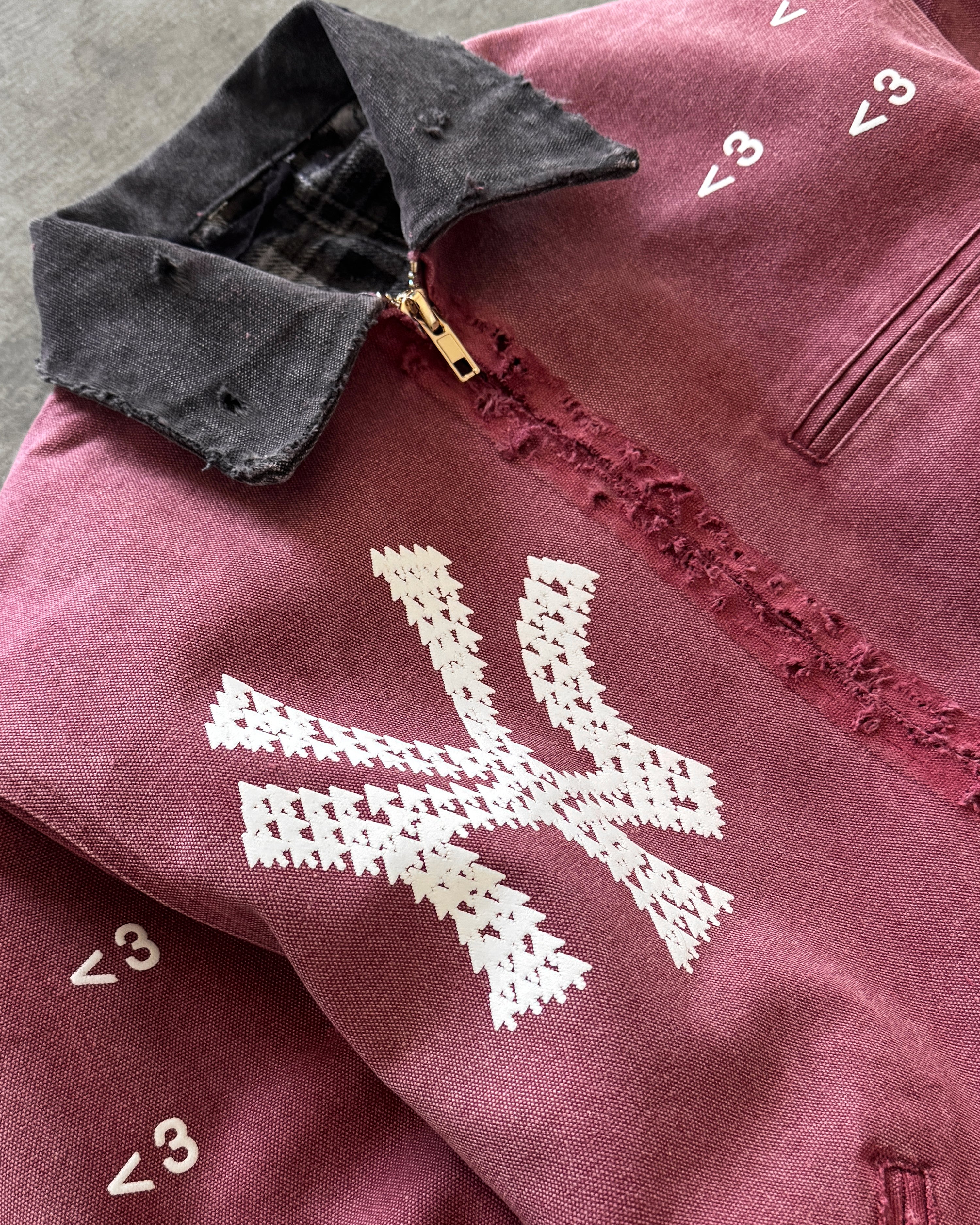 "NY" FADED CRIMSON WORK JACKET