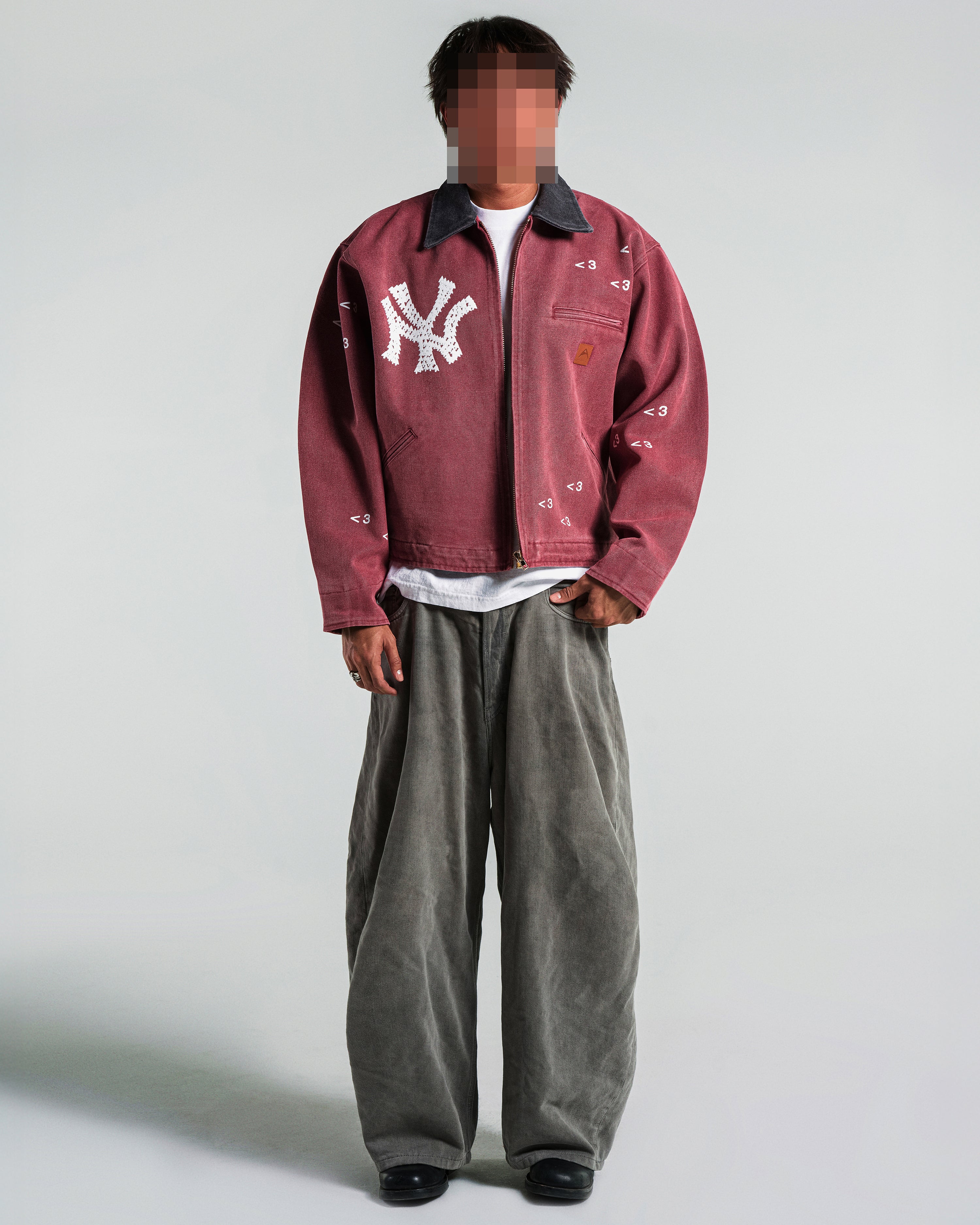 "NY" FADED CRIMSON WORK JACKET