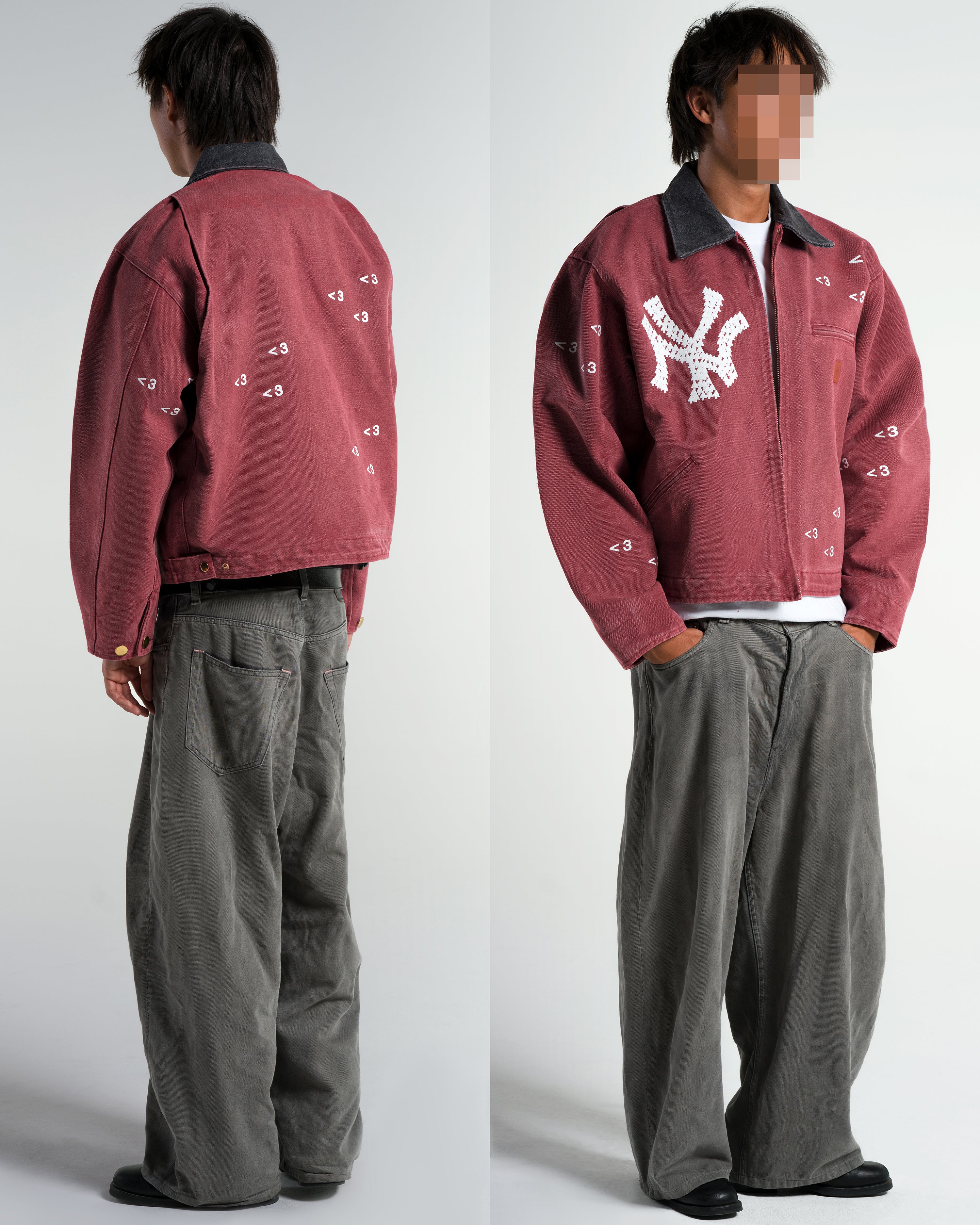 "NY" FADED CRIMSON WORK JACKET