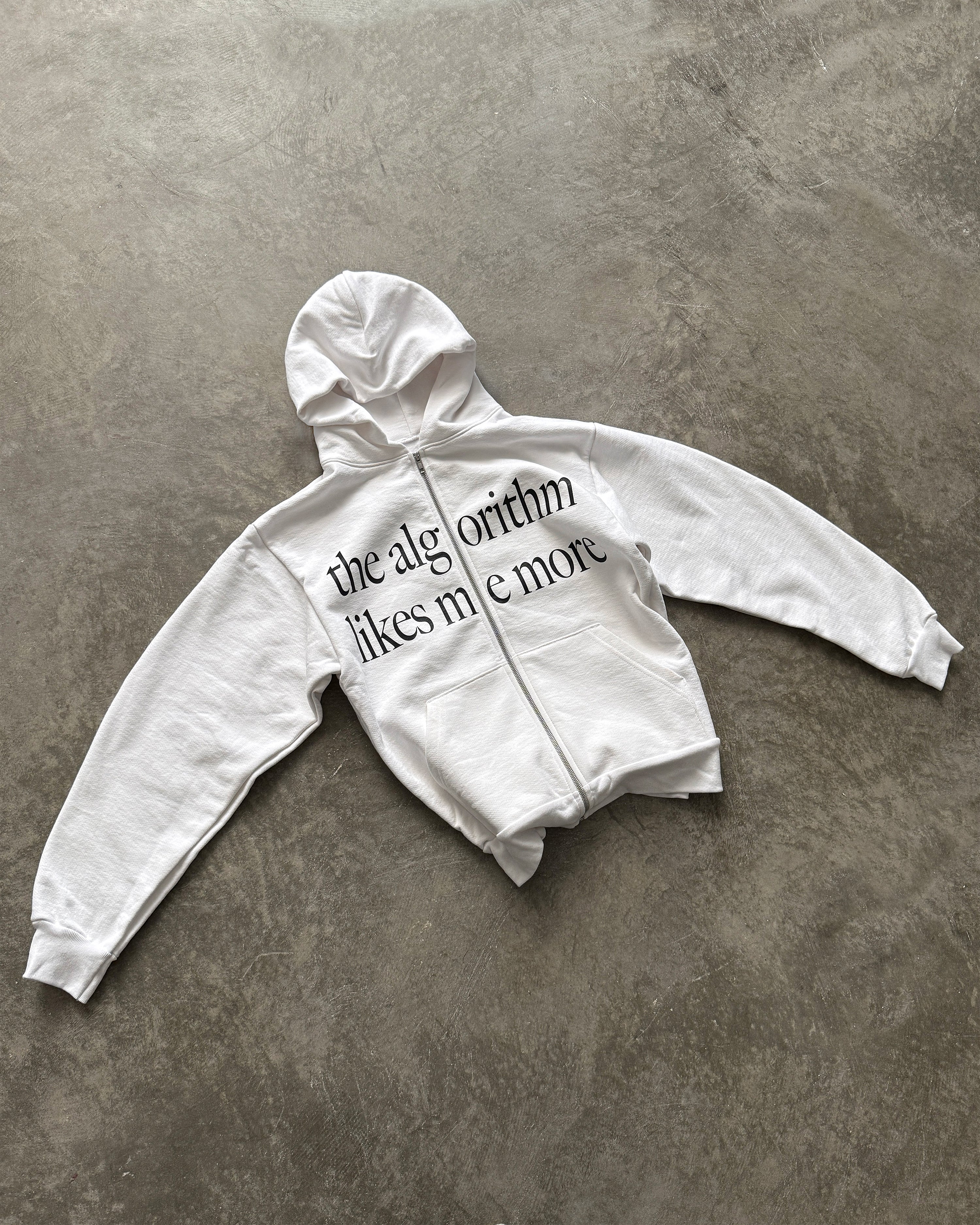 "ALGORITHM" ZIP UP HOODIE