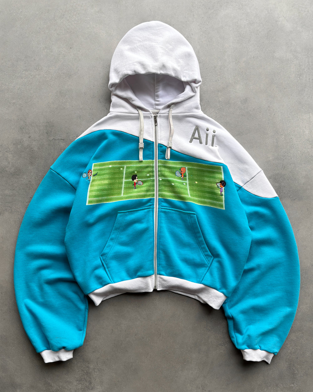 "TENNIS" ZIP-UP HOODIE
