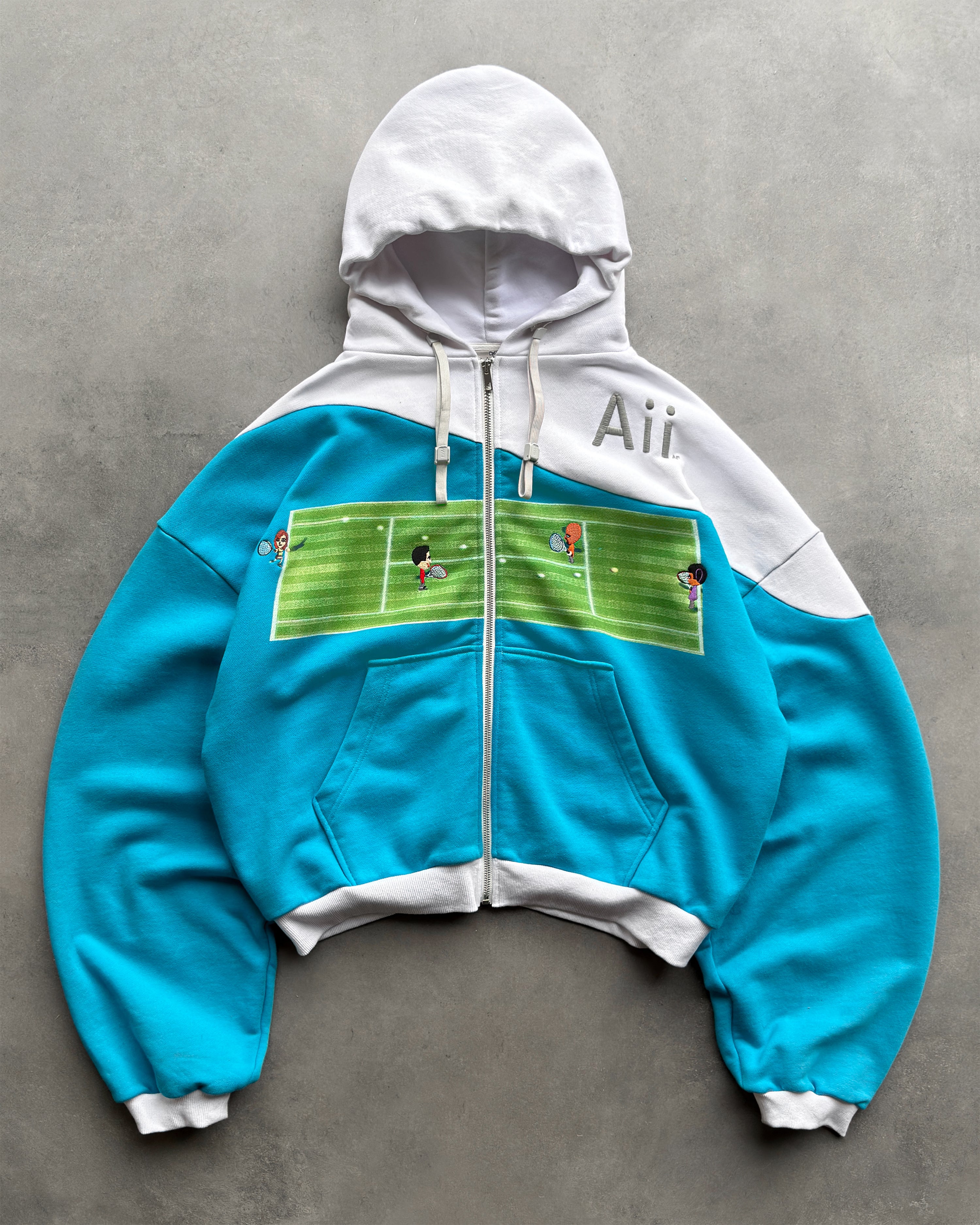 "TENNIS" ZIP-UP HOODIE