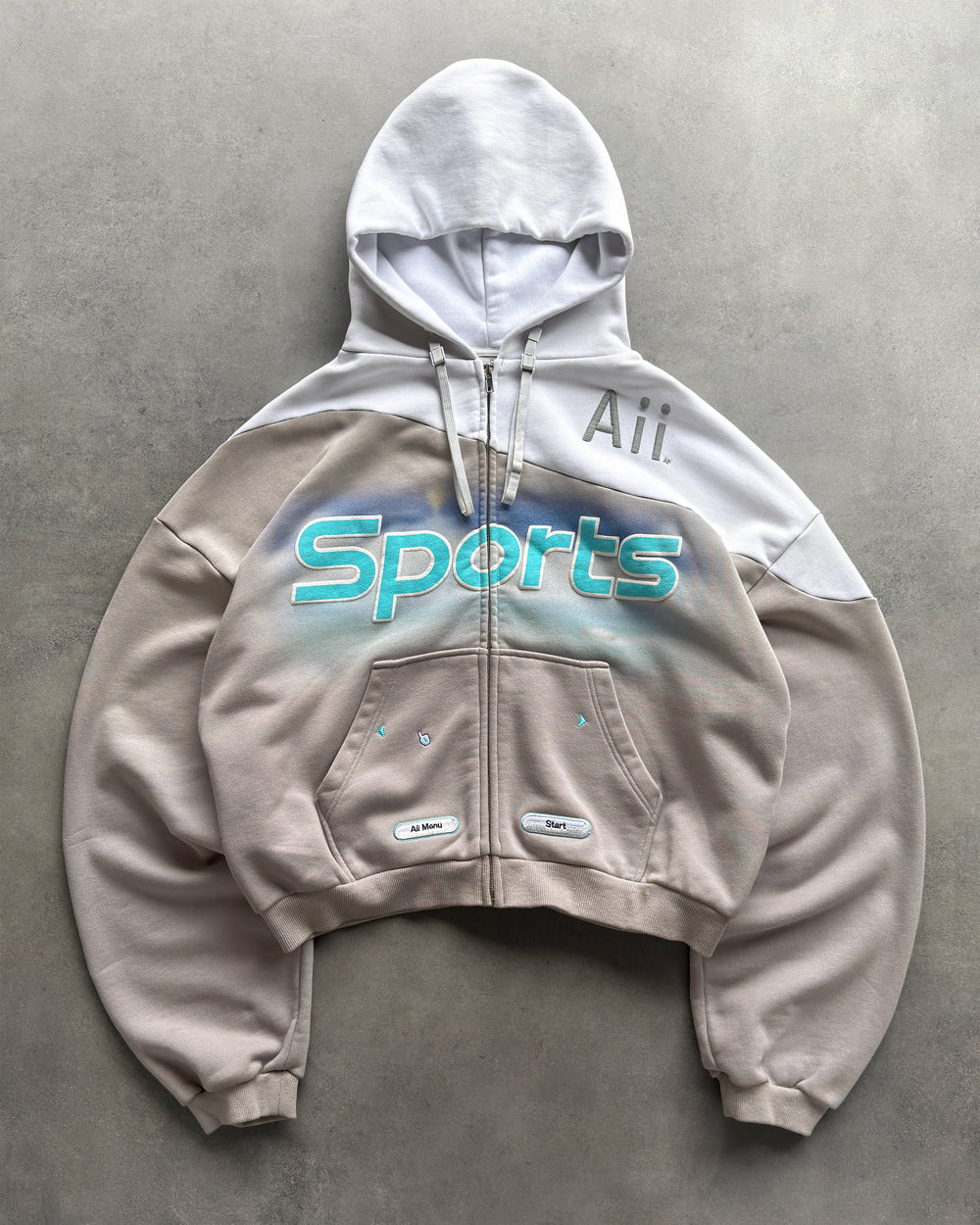 "SPORTS" ZIP-UP HOODIE