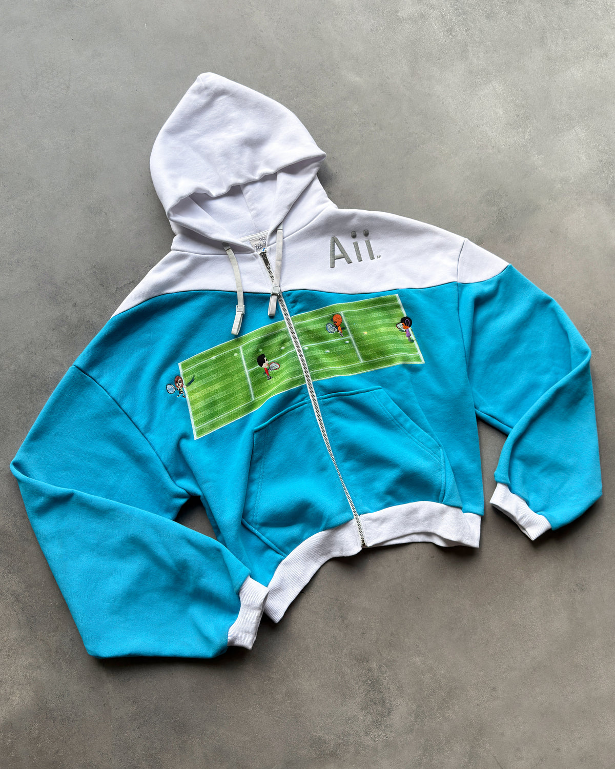 "TENNIS" ZIP-UP HOODIE