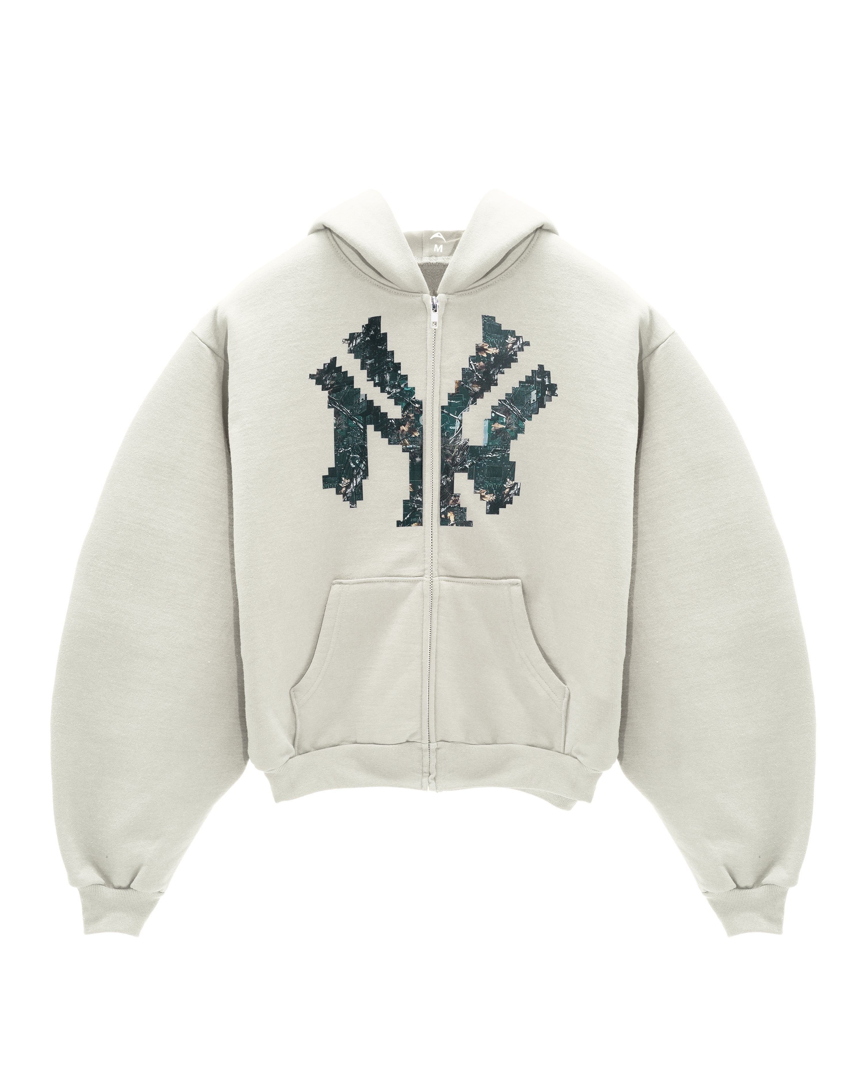 DOVE “NY” TECH CAMO ZIP-UP HOODIE