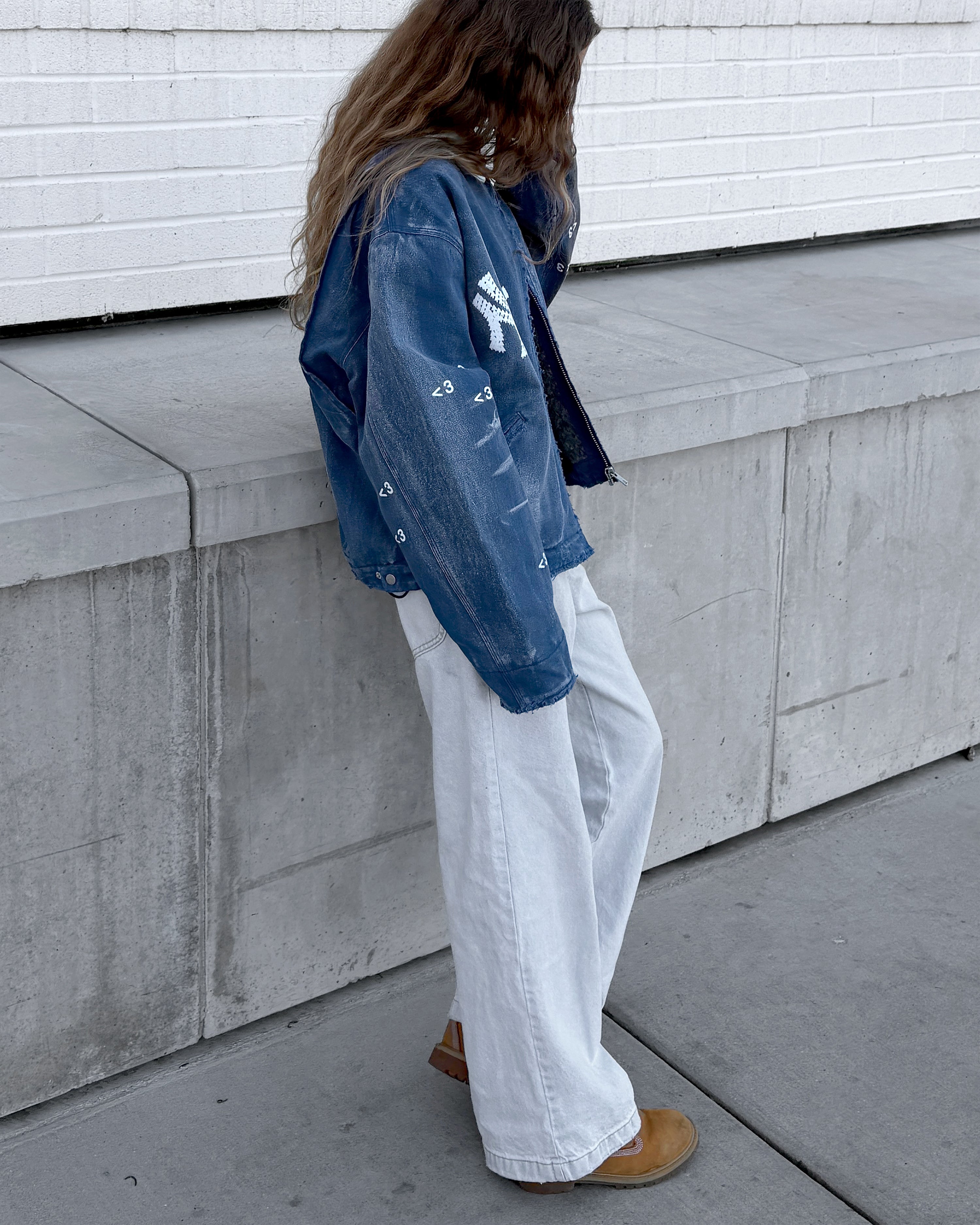 "NY" FADED NAVY WORK JACKET