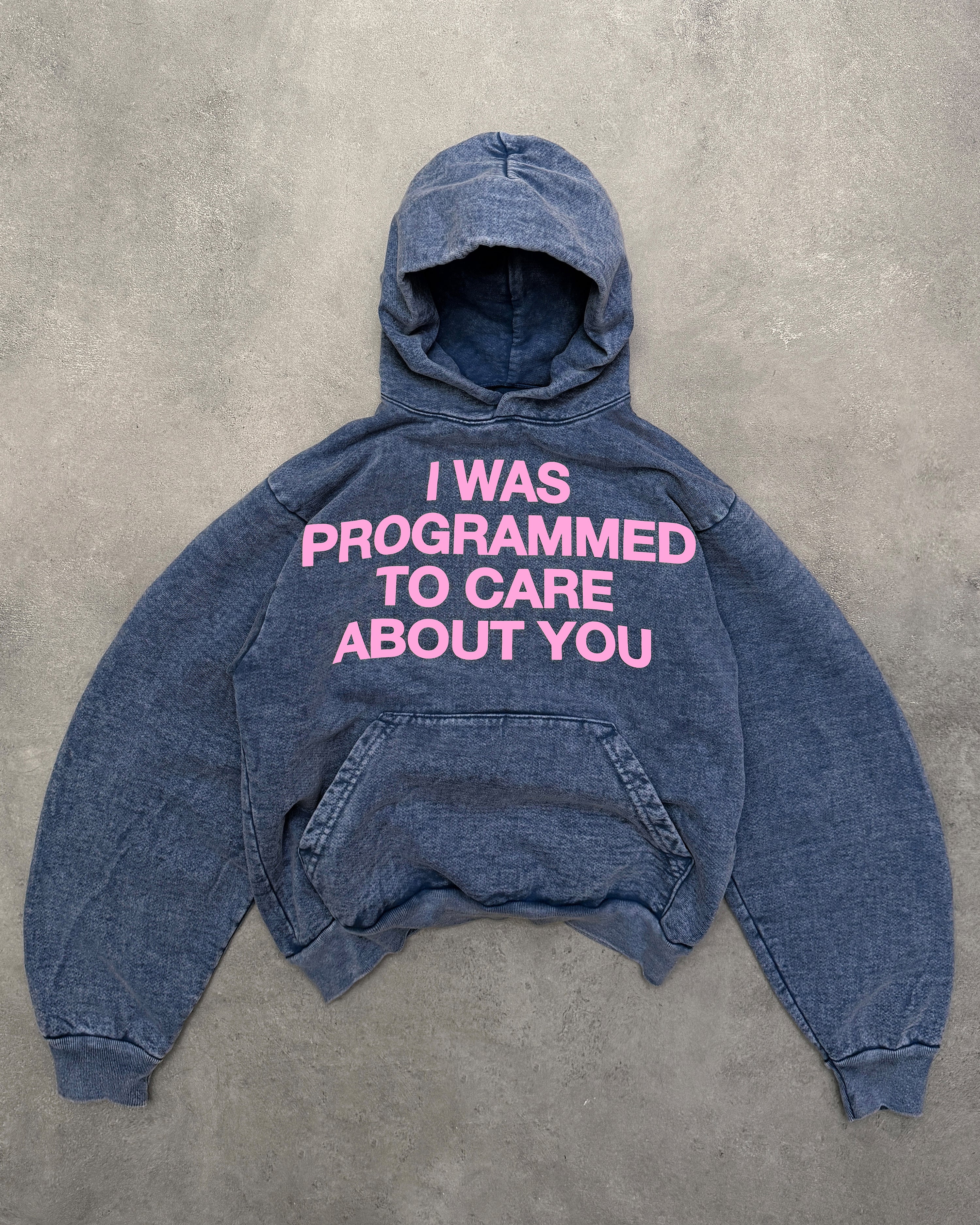 "PROGRAMMED TO CARE" HOODIE (PINK VARIANTS)