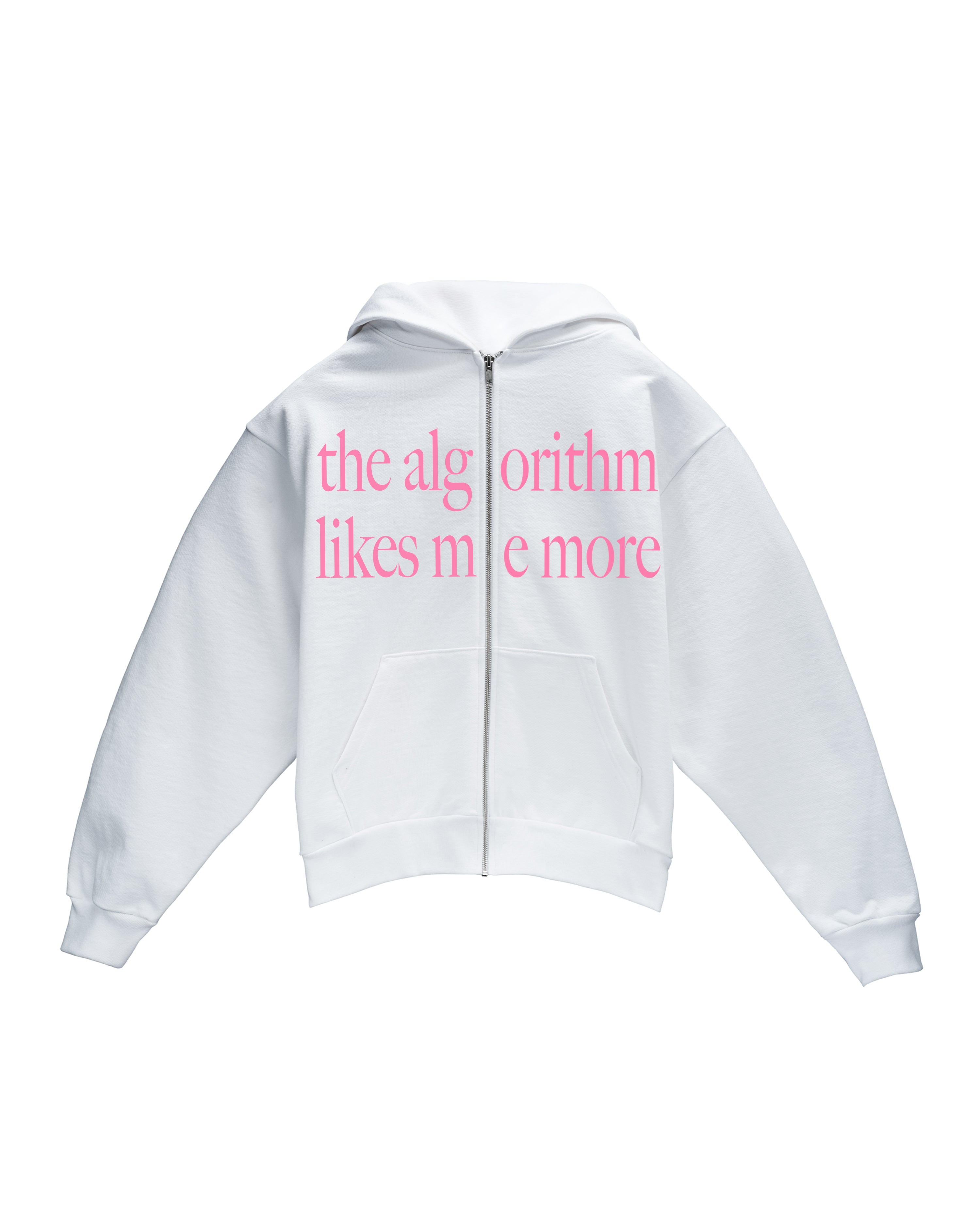 "ALGORITHM" ZIP UP HOODIE (PINK VARIANT)
