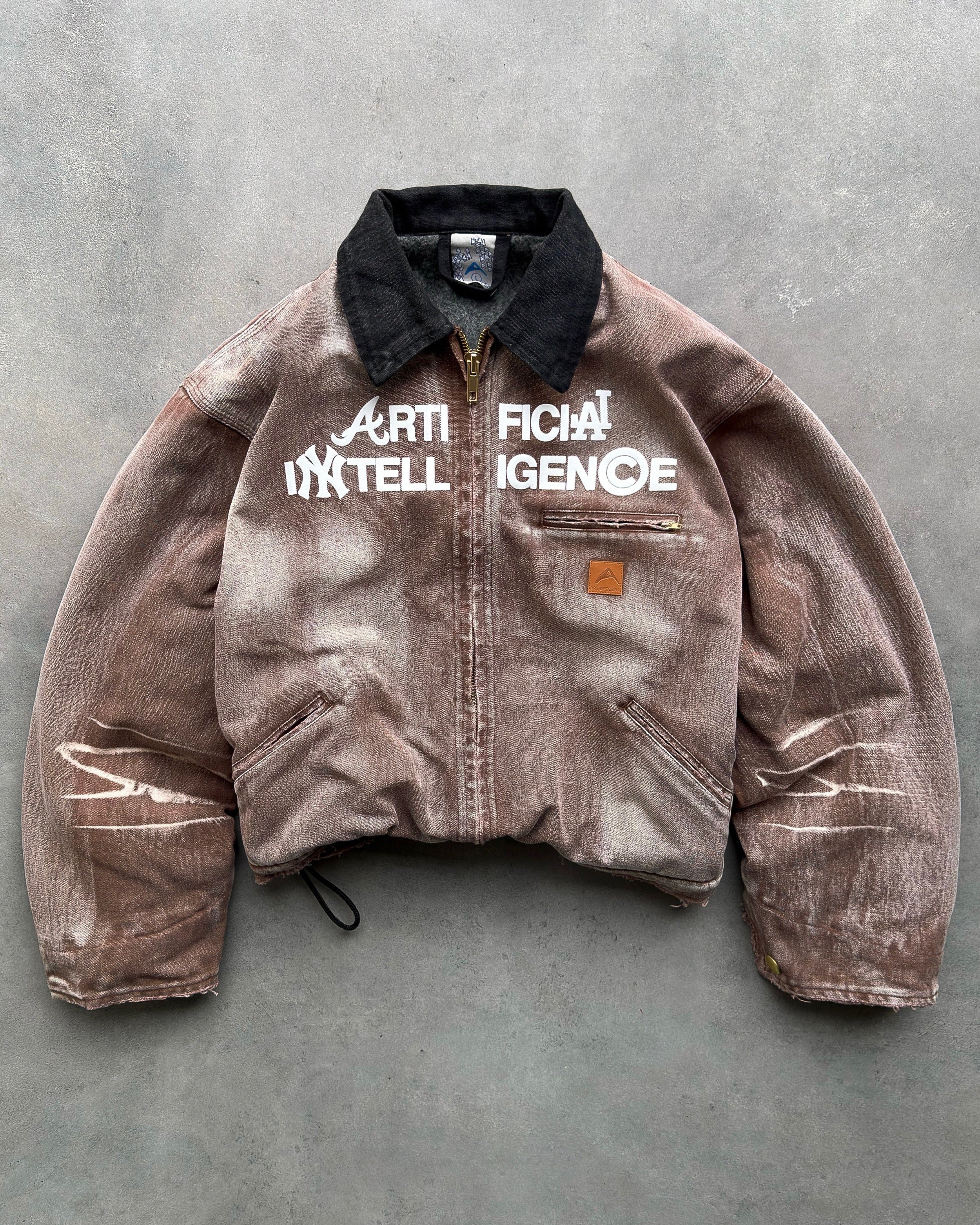 "ARTIFICIAL INTELLIGENCE" FADED BROWN WORK JACKET