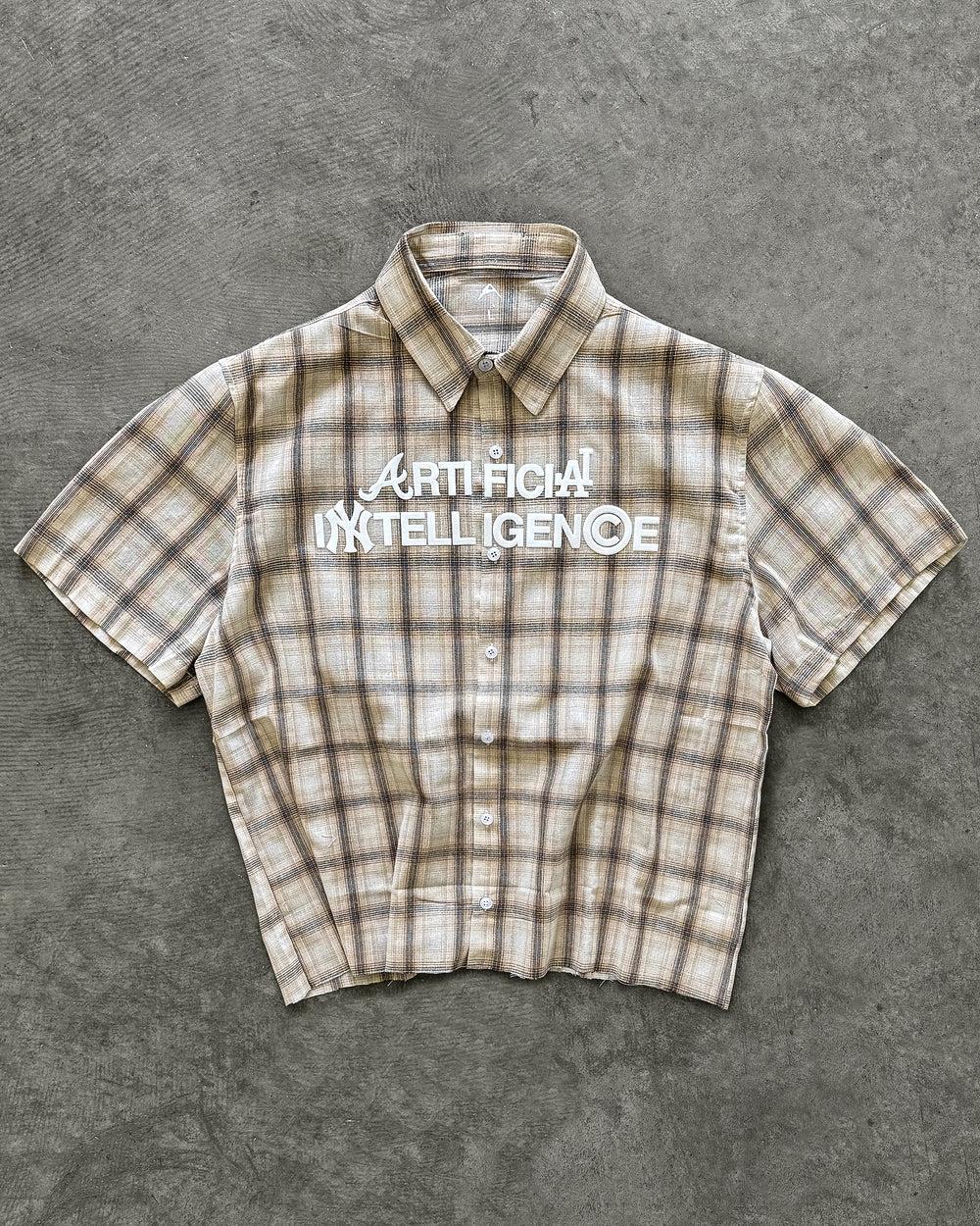 "ARTIFICIAL INTELLIGENCE" BUTTON-UP SHIRT