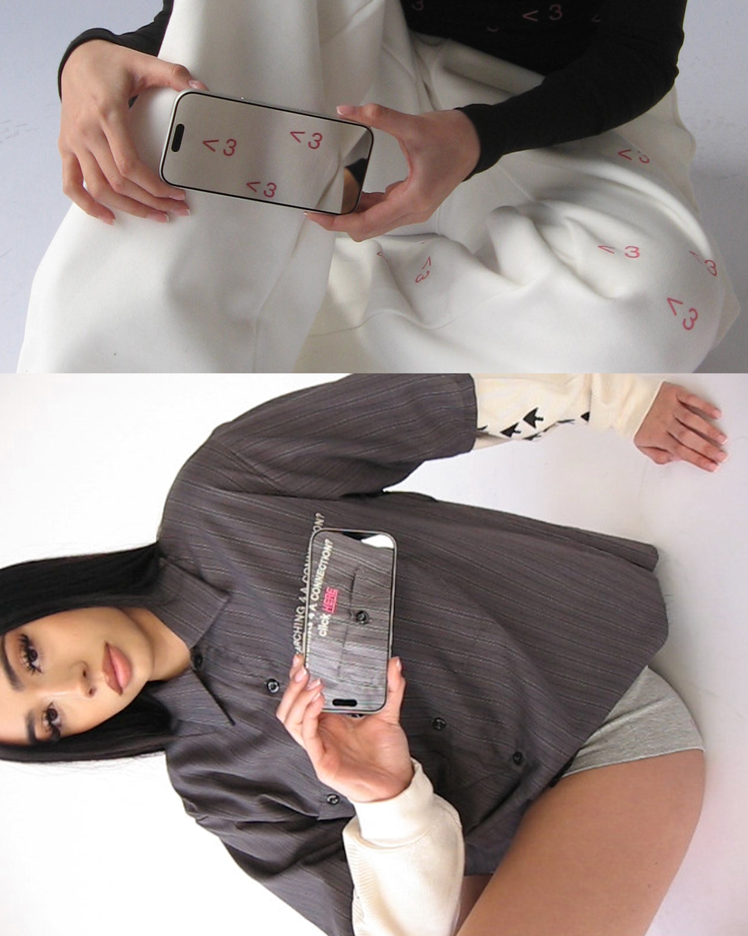 "CLICK HERE" MIDNIGHT/PINK WORK SHIRT