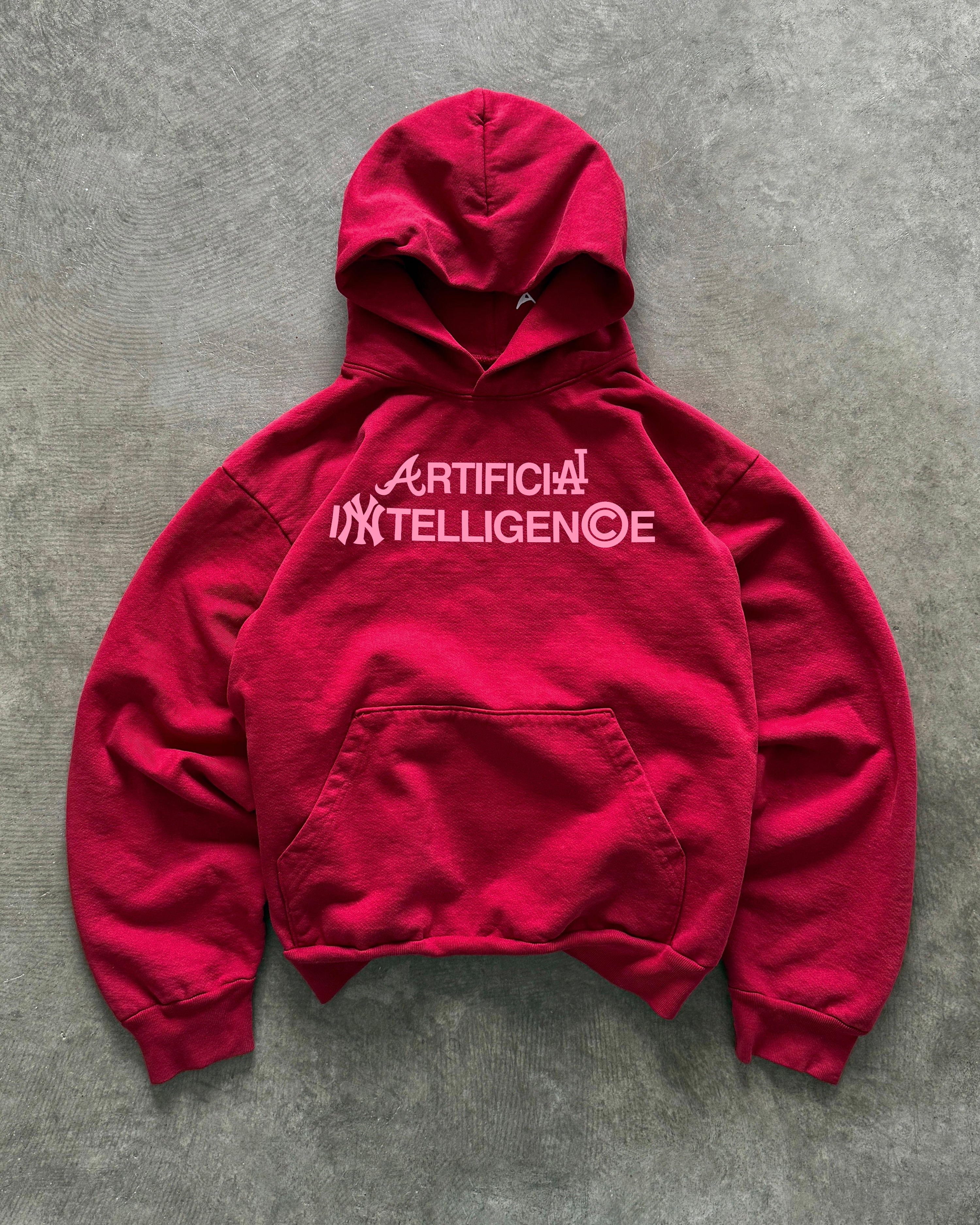 "ARTIFICIAL INTELLIGENCE" HOODIE (PINK VARIANTS)