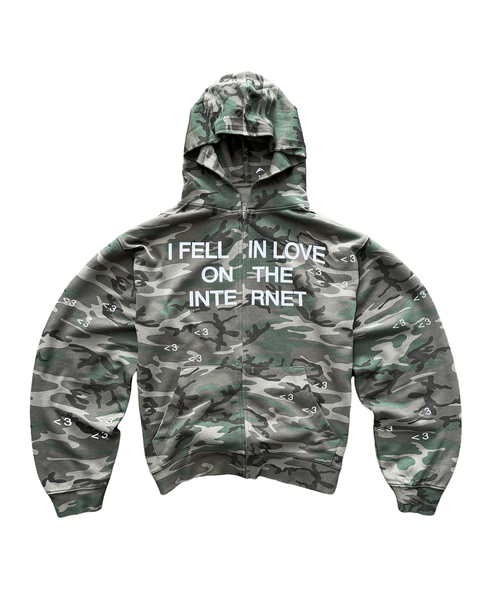 "FELL IN LOVE" ZIP UP HOODIE